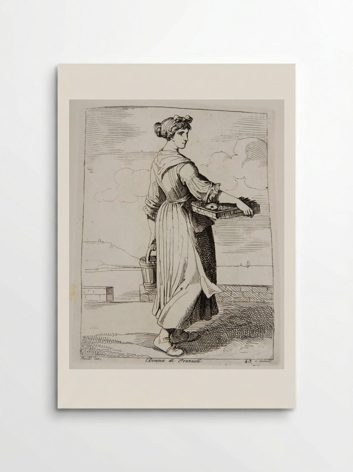 Donna di Pozzuoli - Bartolomeo Pinelli - Poster