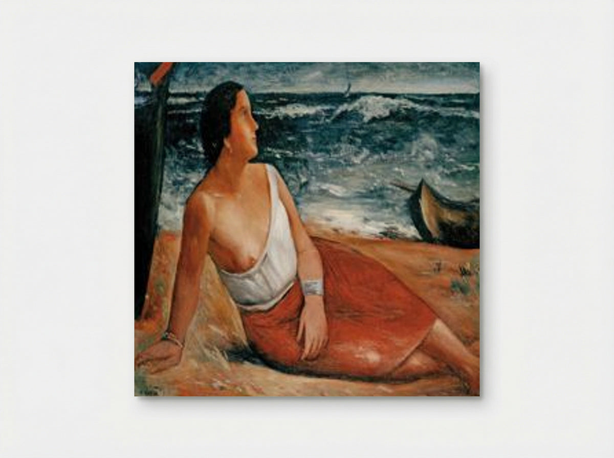 Donna sulla spiaggia - Carlo Carrà - Poster