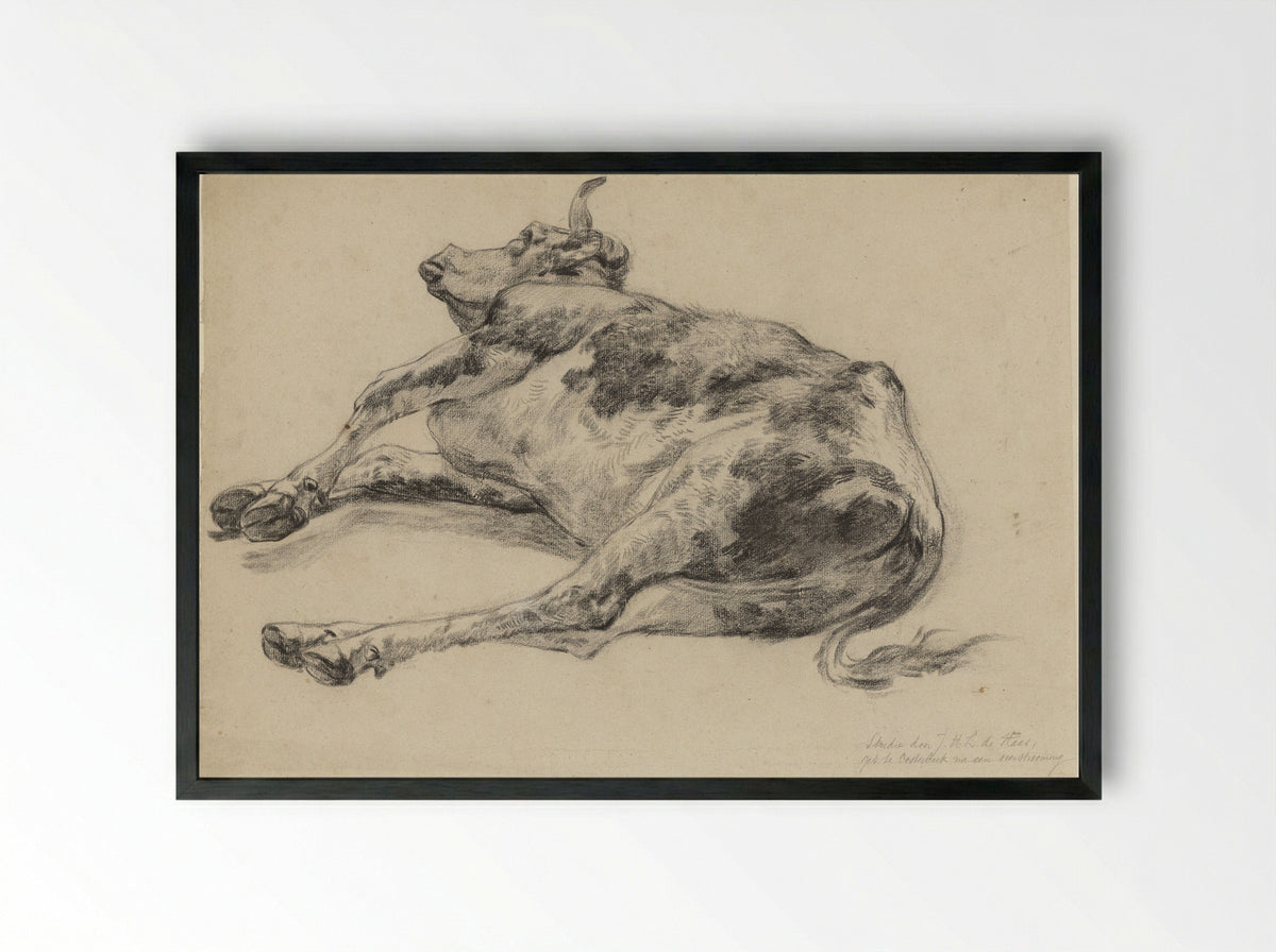 Dood rund, na een overstroming te Oosterbeek - Johannes Hubertus Leonardus de Haas - Framed Print Black