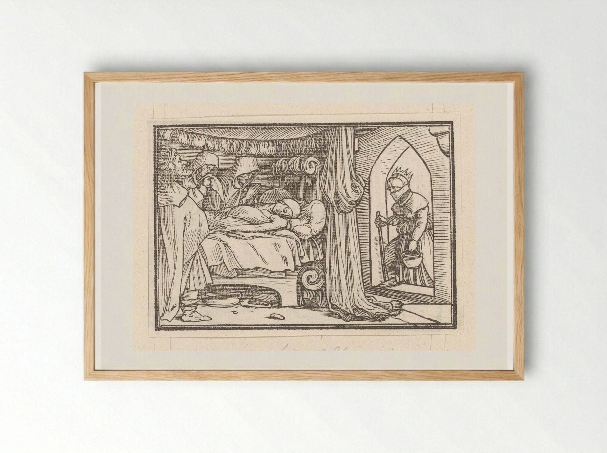 Dood van Abia (The Death of Abijah) - Veit Rudolf Specklin - Framed Print Wood