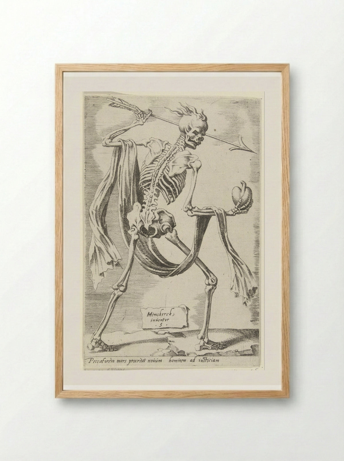 Dood van de zonde brengt een nieuw mens tot leven - Dirck Volckertsz. Coornhert - Framed Print Wood