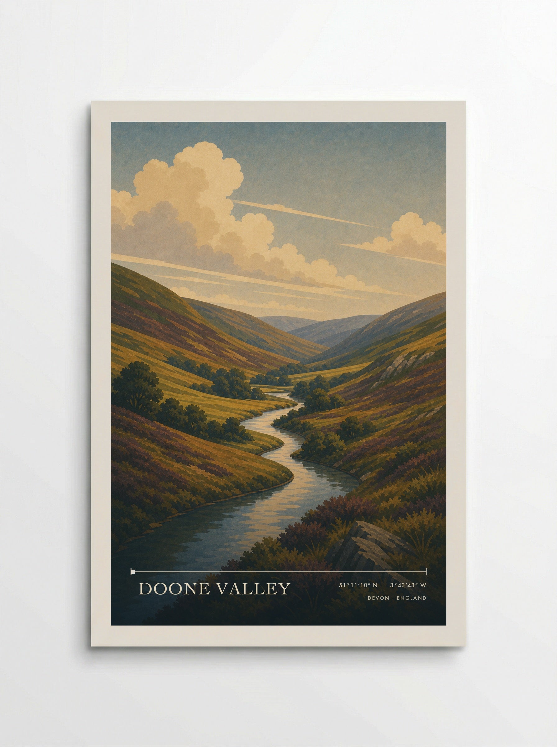 Doone Valley Devon England Travel Poster - Poster