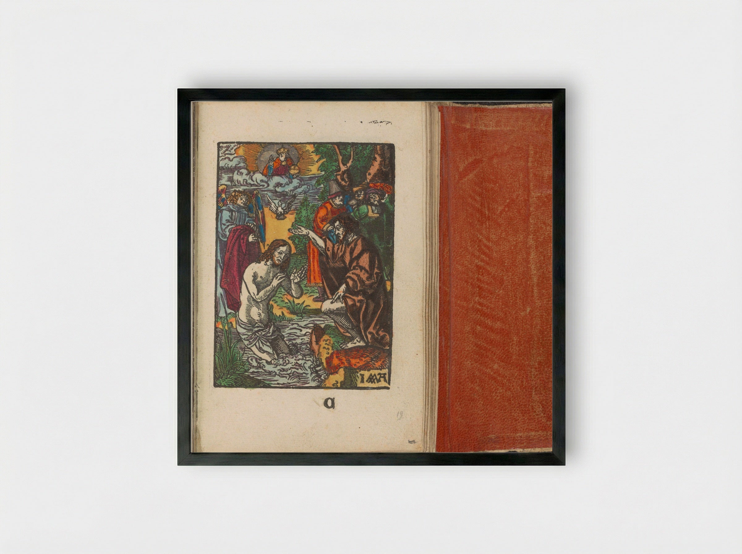 Doop van Christus - Doen Pietersz. - Framed Print Black