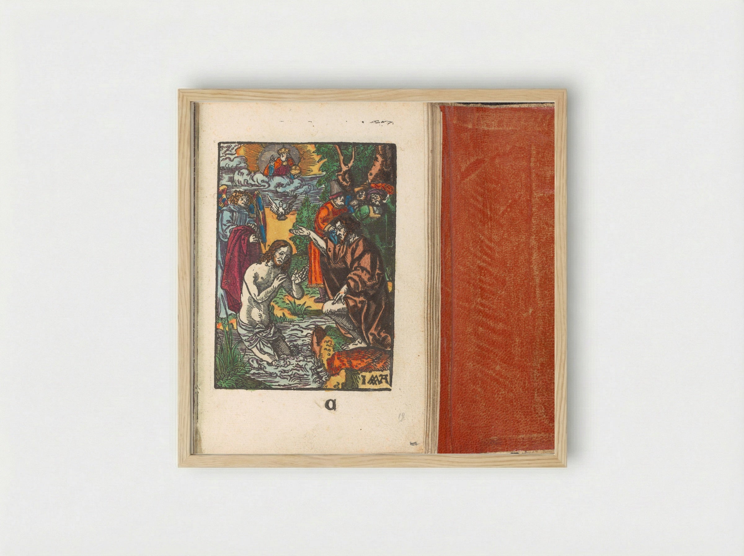 Doop van Christus - Doen Pietersz. - Framed Print Wood
