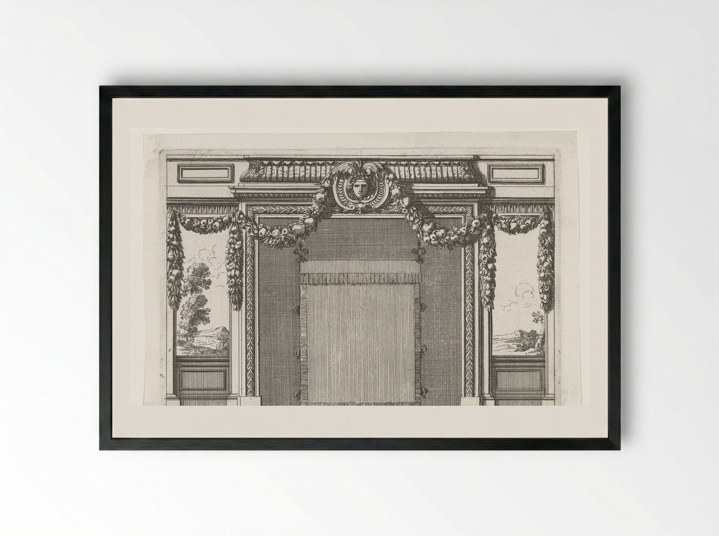 Doorgang naar alkoof - Jean Lepautre - Framed Print Black