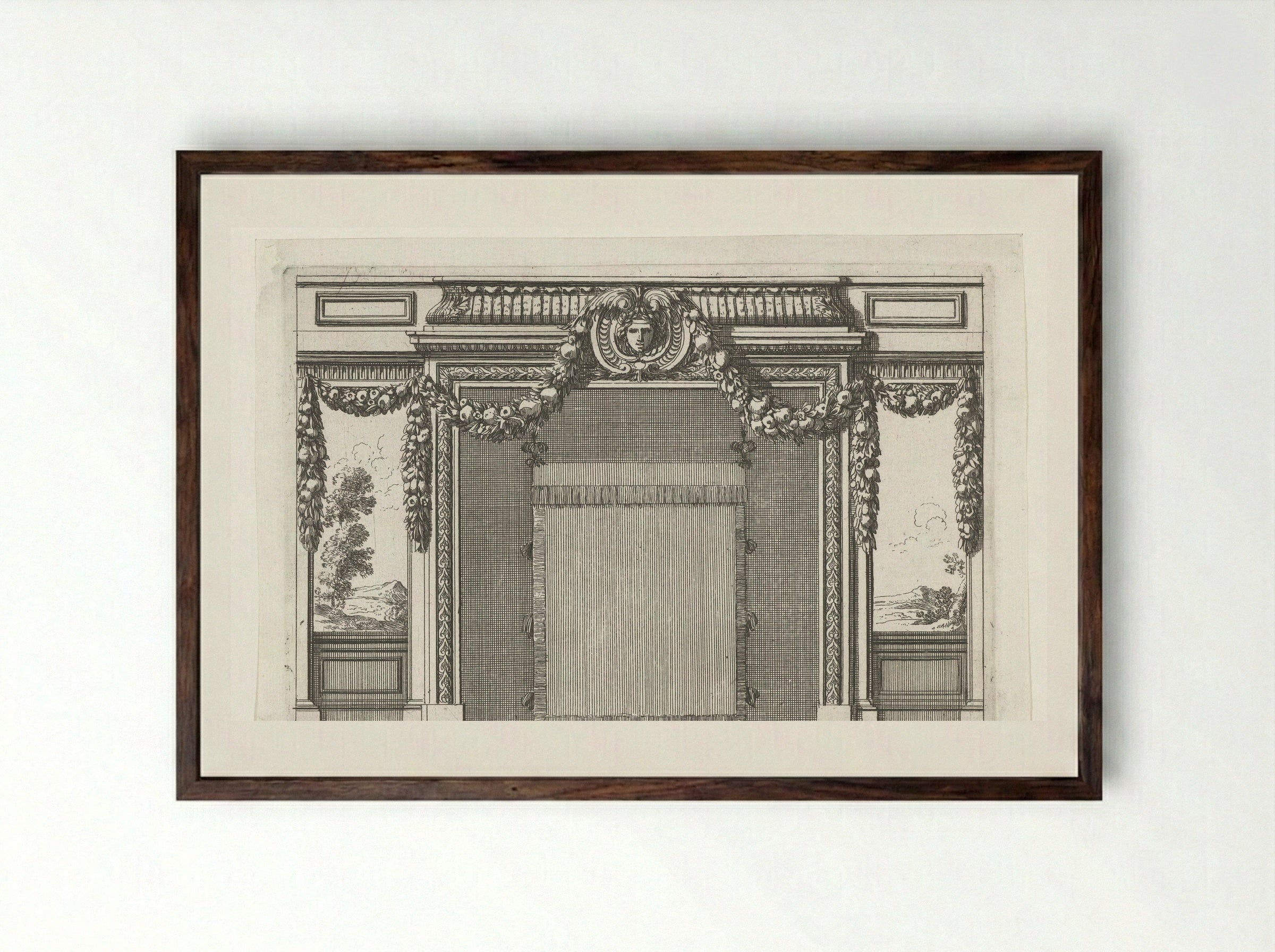 Doorgang naar alkoof - Jean Lepautre - Framed Print Dark Wood