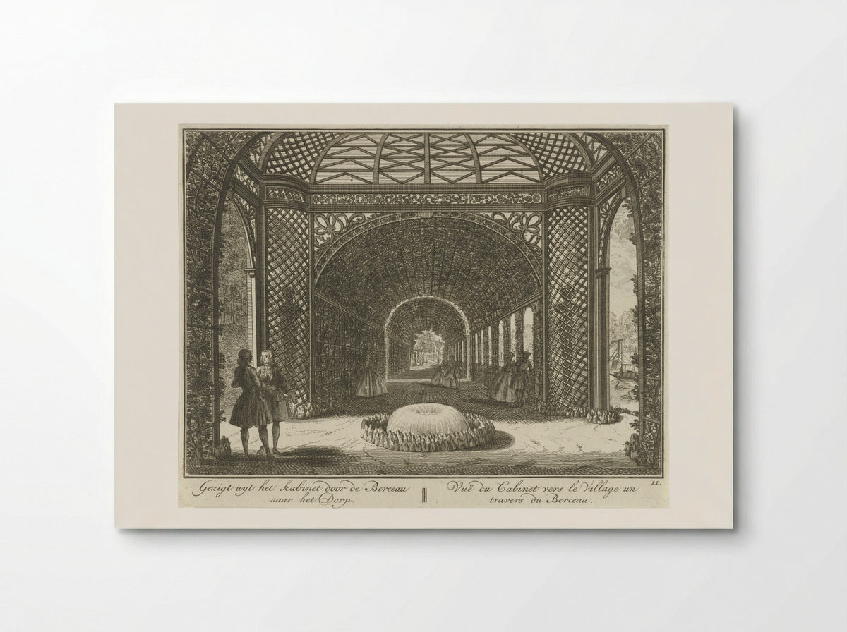 Doorkijk door de berceau in de tuin van Huis ter Meer te Maarssen - Hendrik de Leth - Poster