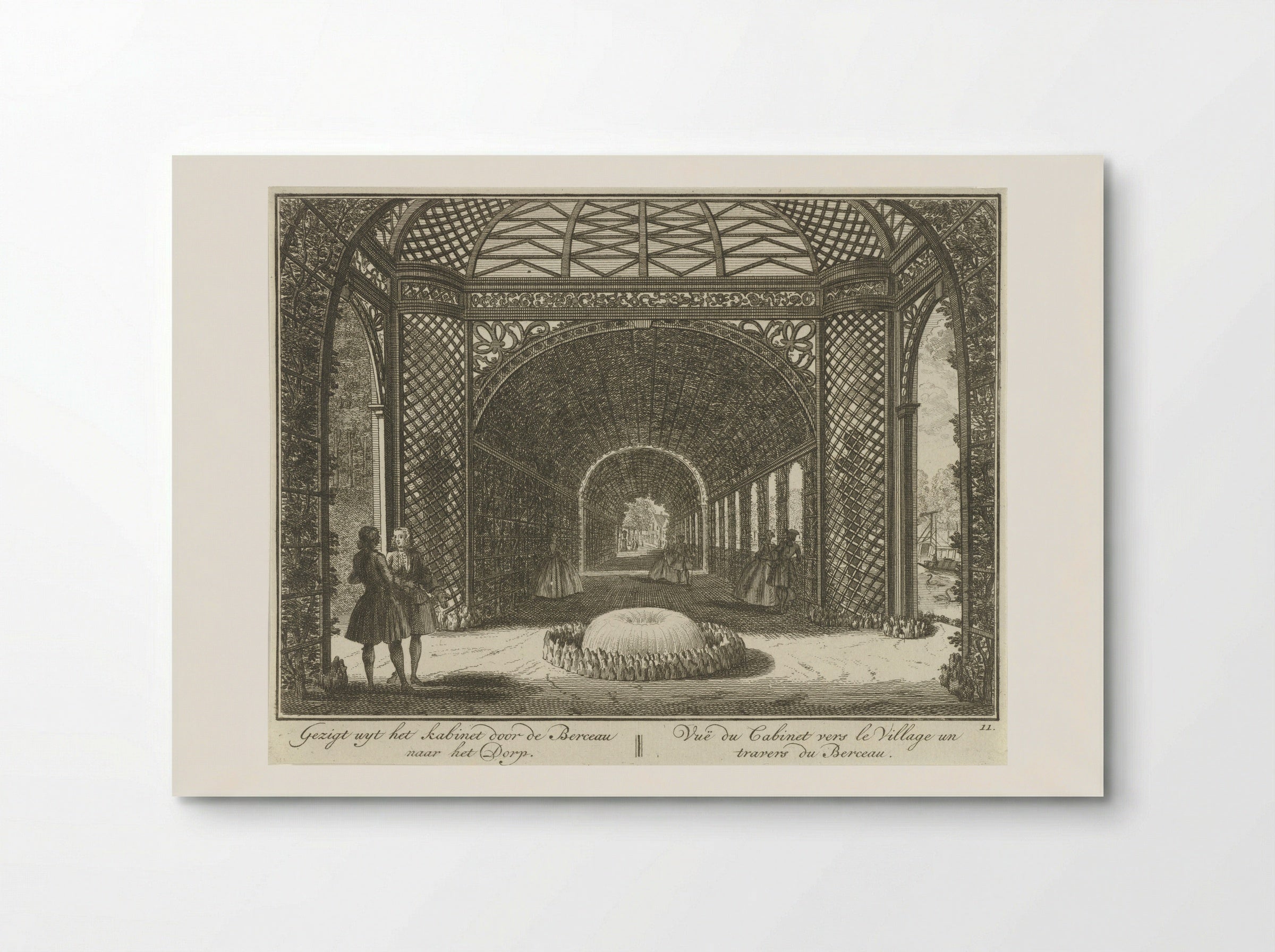 Doorkijk door de berceau in de tuin van Huis ter Meer te Maarssen - Hendrik de Leth - Poster
