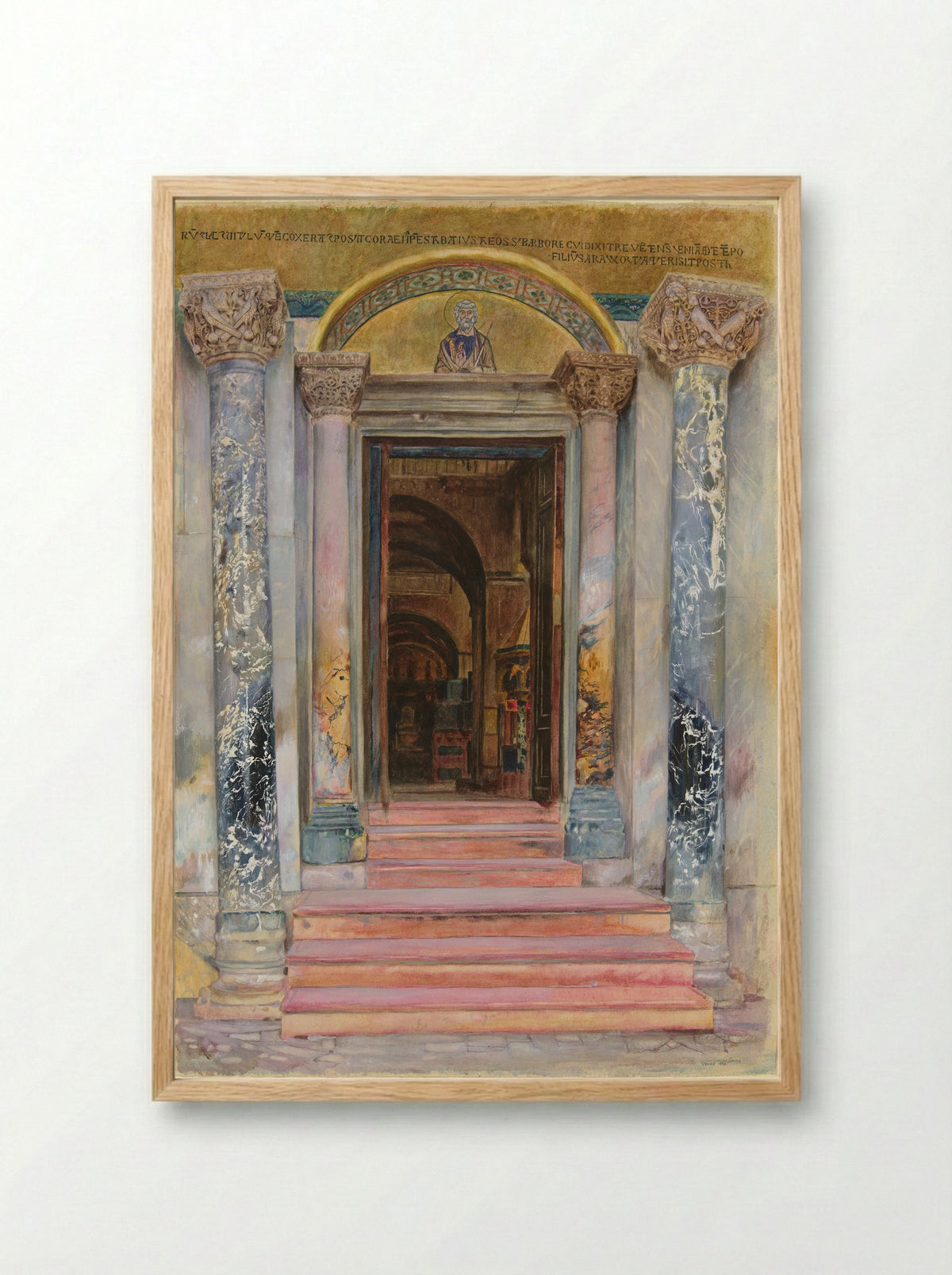 Doorway, San Marco, Venice, Italy - Joseph Lindon Smith - Framed Print Wood