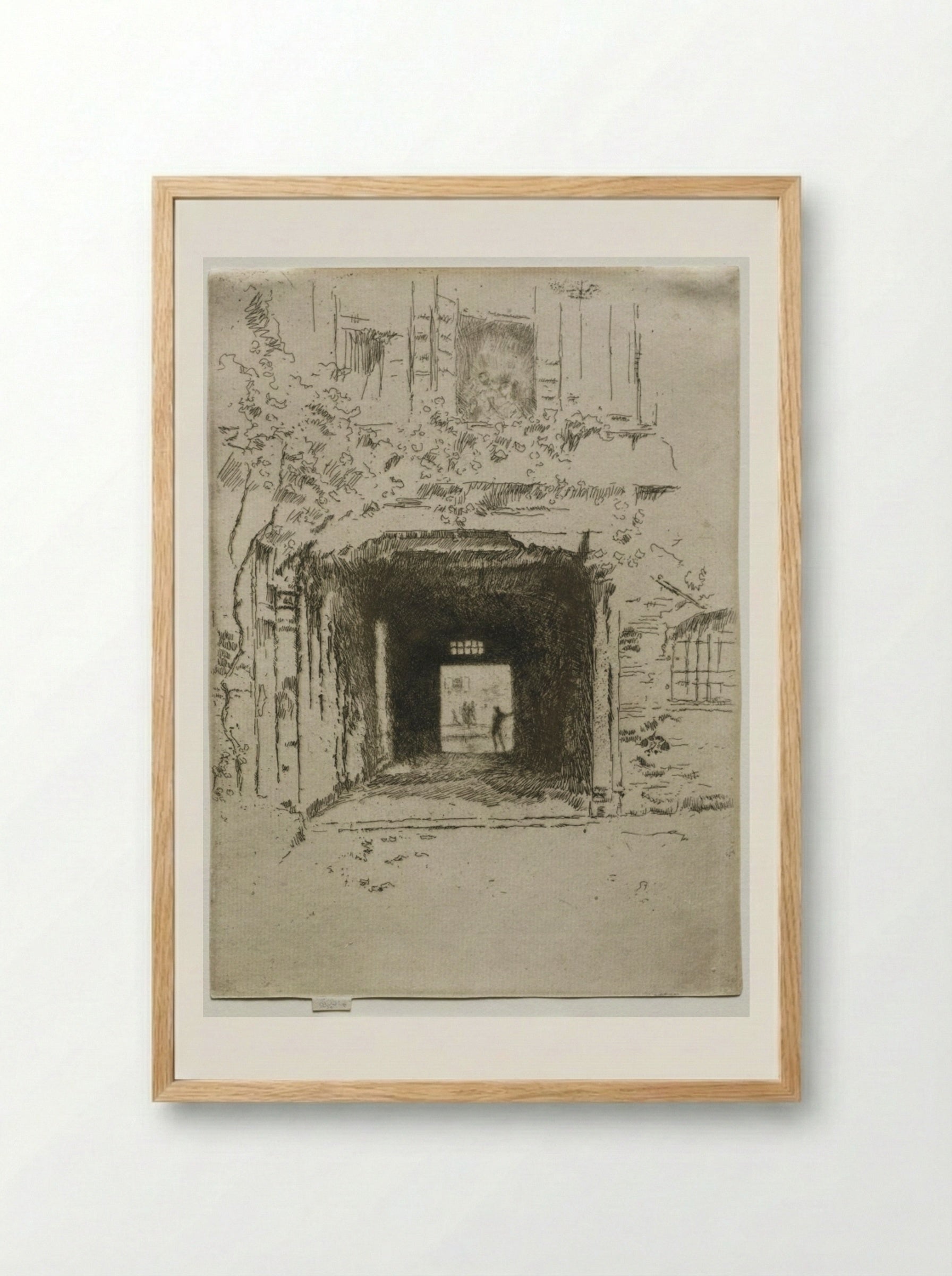Doorway and Vine - James McNeill Whistler - Framed Print Wood