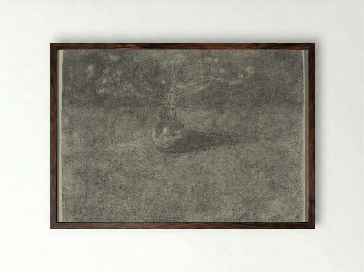 Dophei in een vaasje - Jan Mankes - Framed Print Dark Wood