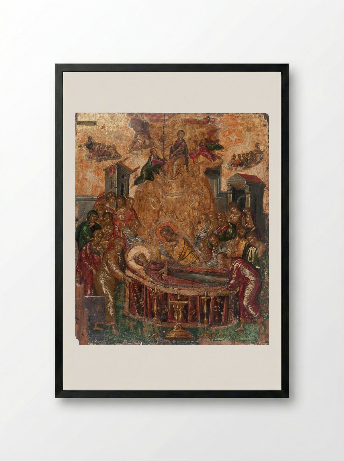 Dormition of the Virgin - El Greco - Framed Print Black