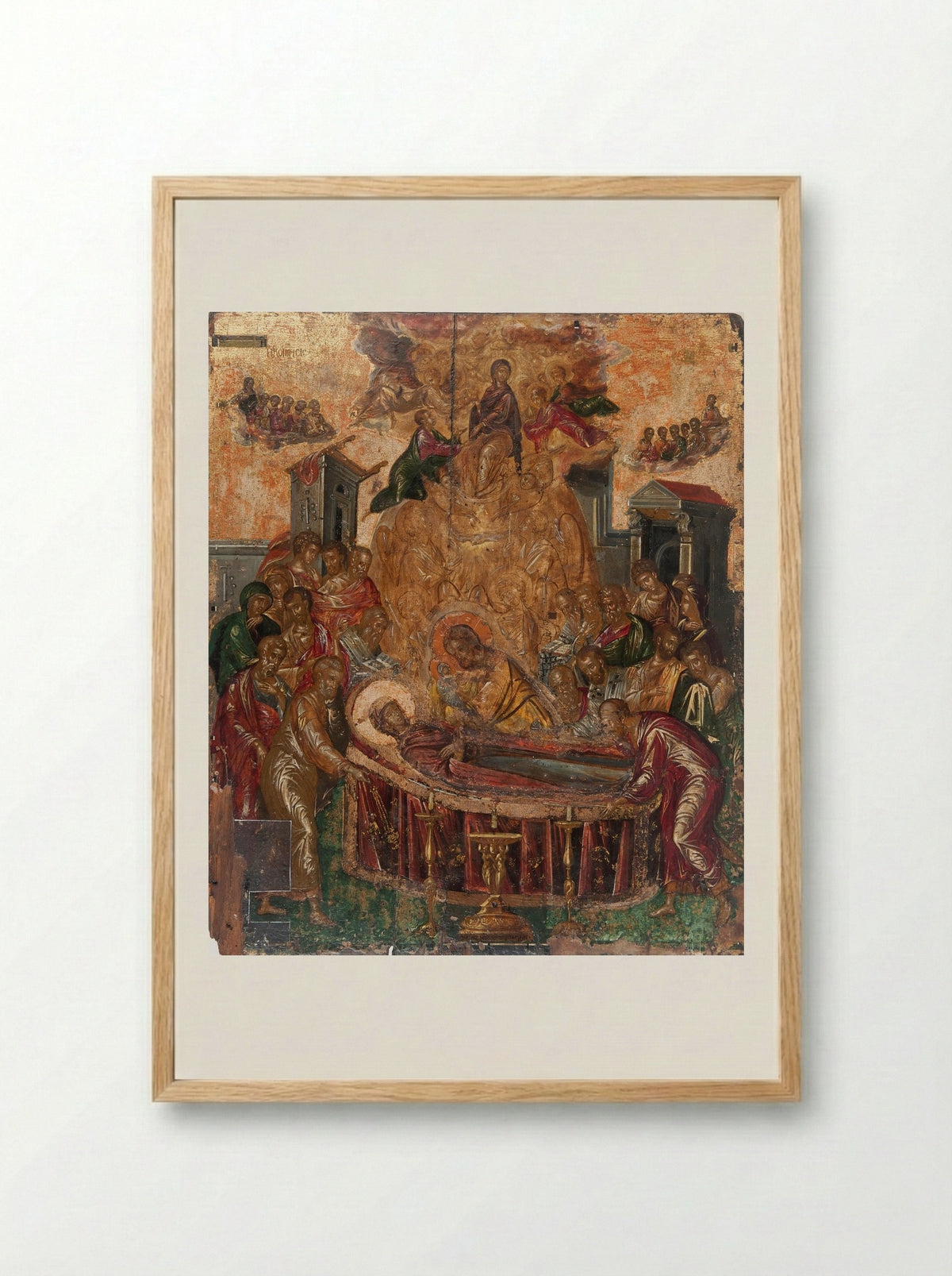 Dormition of the Virgin - El Greco - Framed Print Wood
