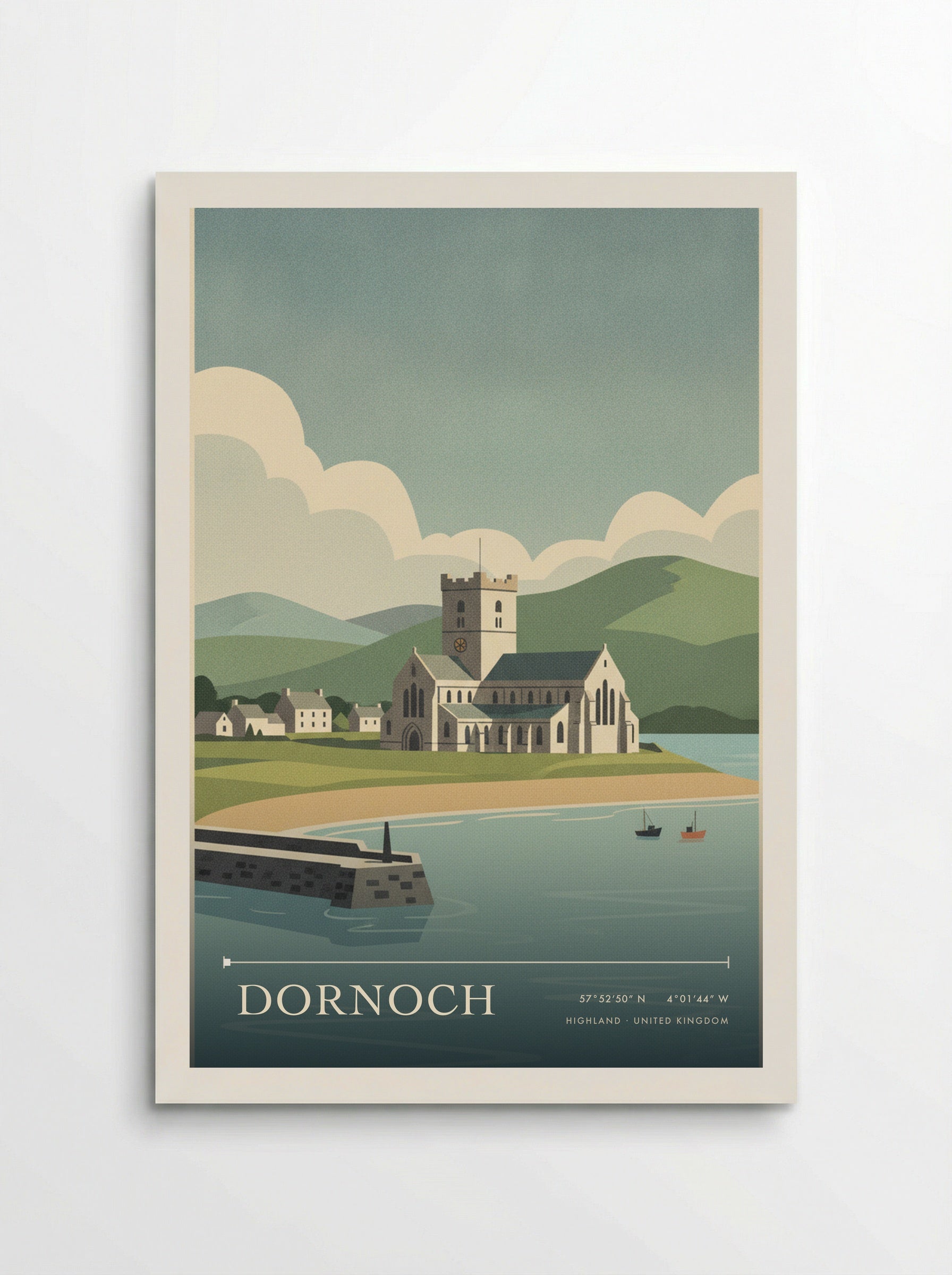 Dornoch Highland United Kingdom Travel Poster - Poster