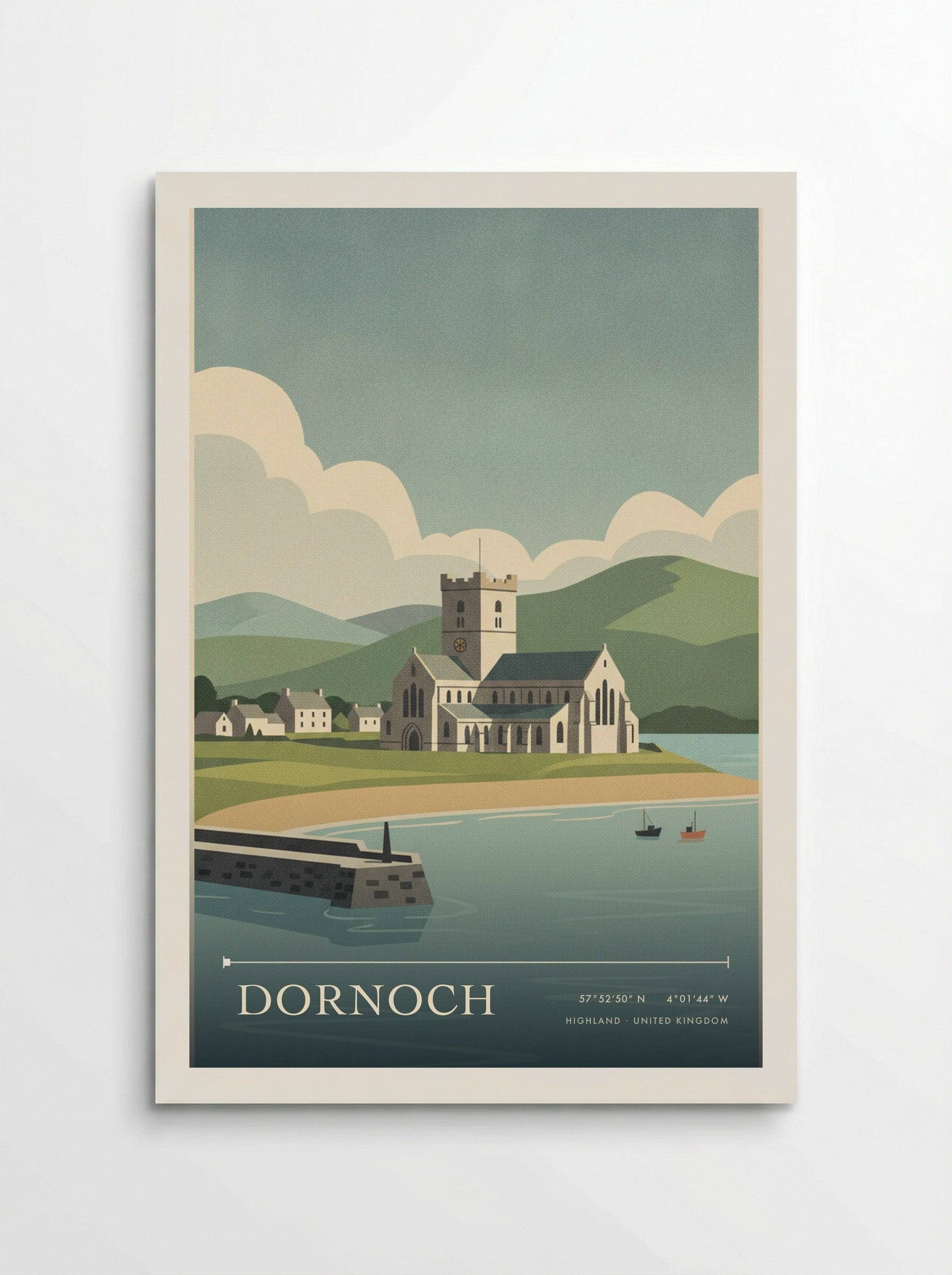 Dornoch Highland United Kingdom Travel Poster - Poster