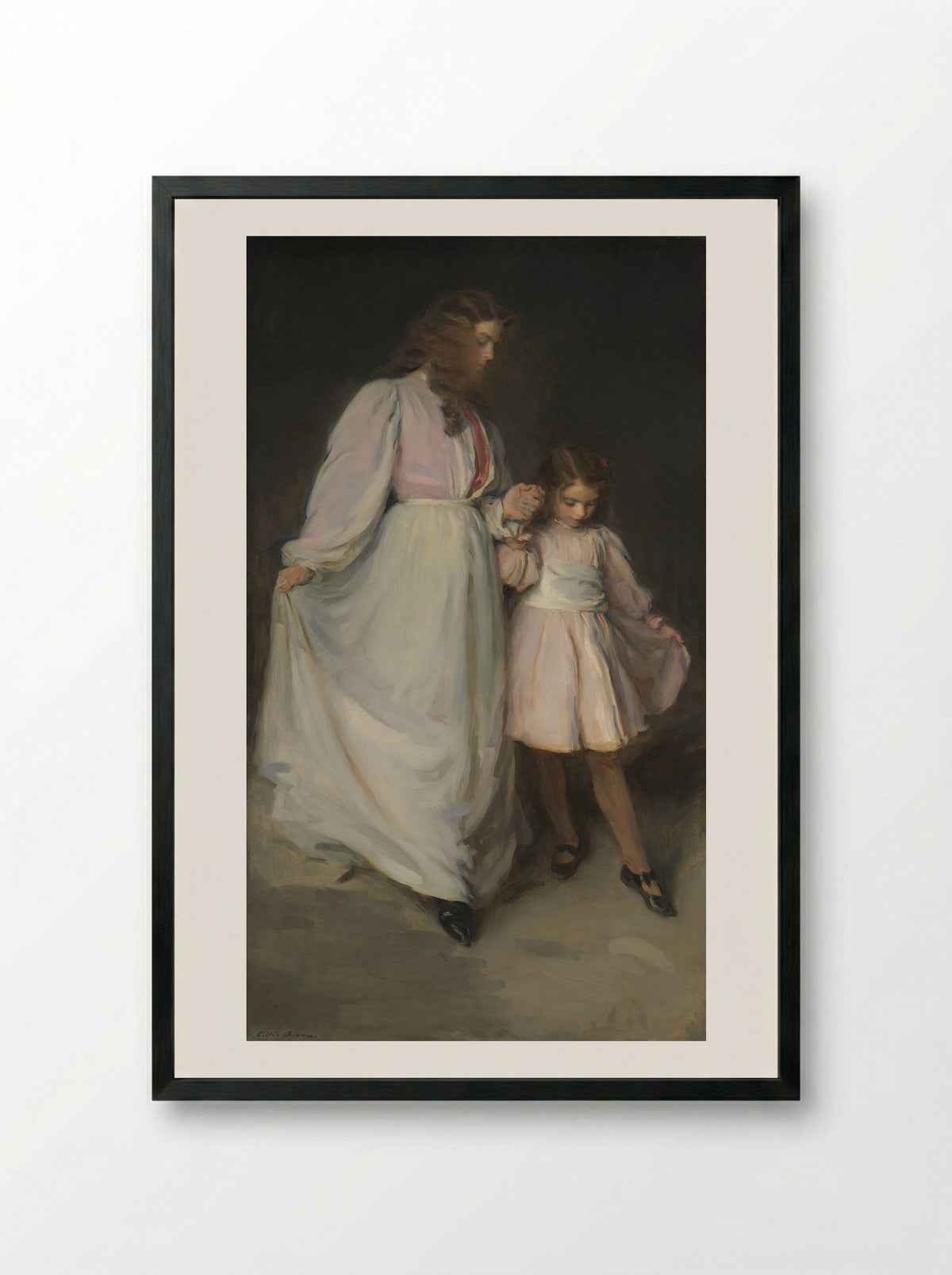 Dorothea and Francesca - Cecilia Beaux - Framed Print Black