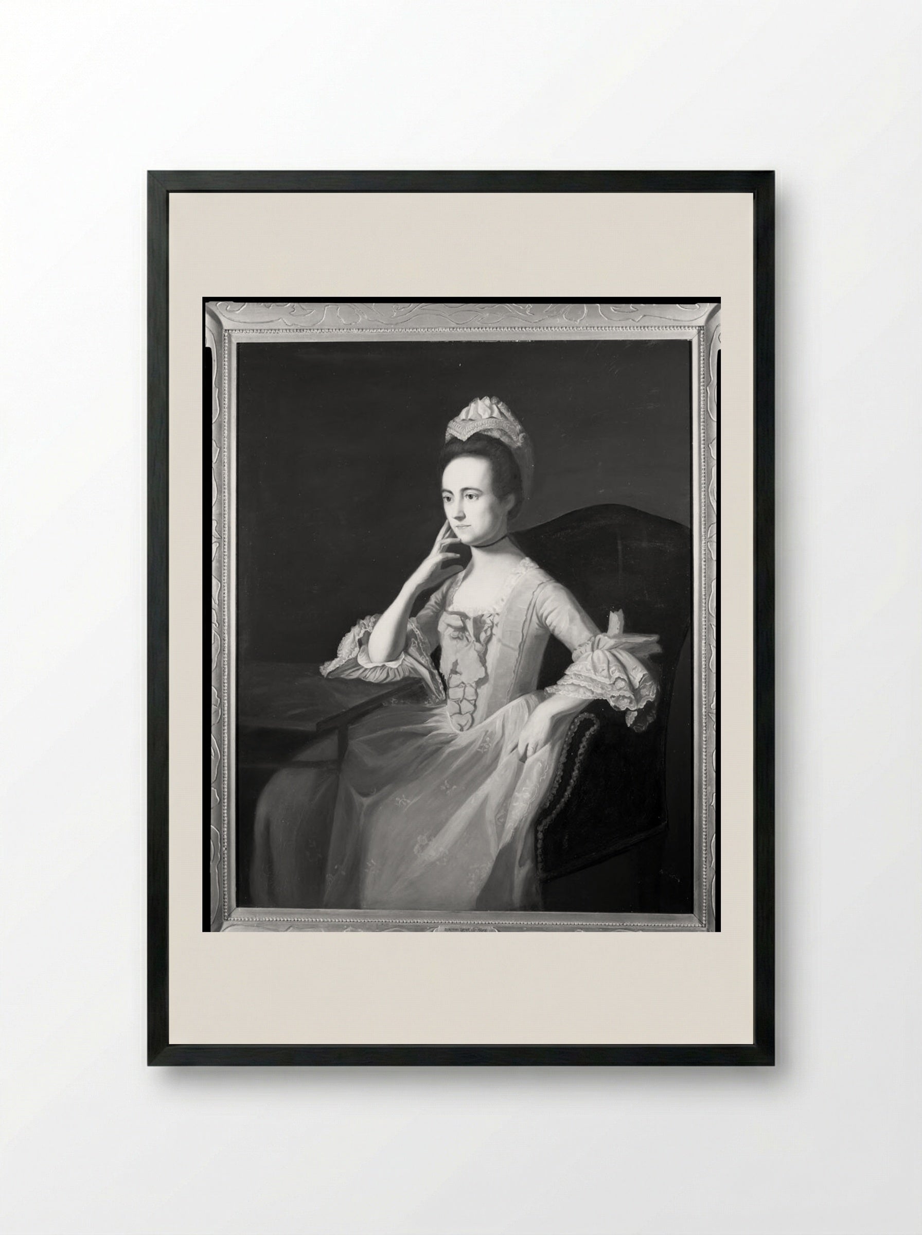 Dorothy Quincy (After John Singleton Copley) - Unidentified Artist - Framed Print Black
