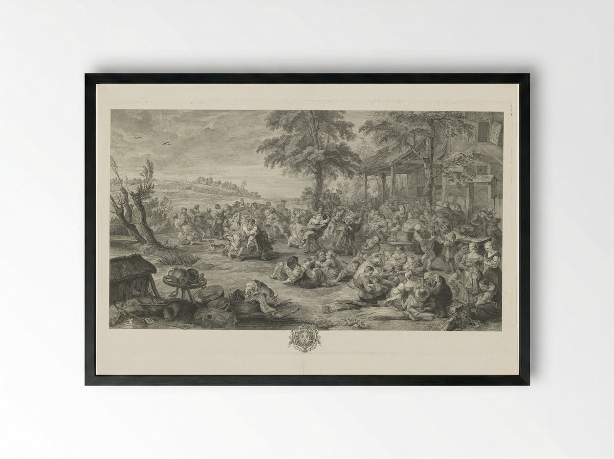 Dorpsfeest - Etienne Fessard - Framed Print Black