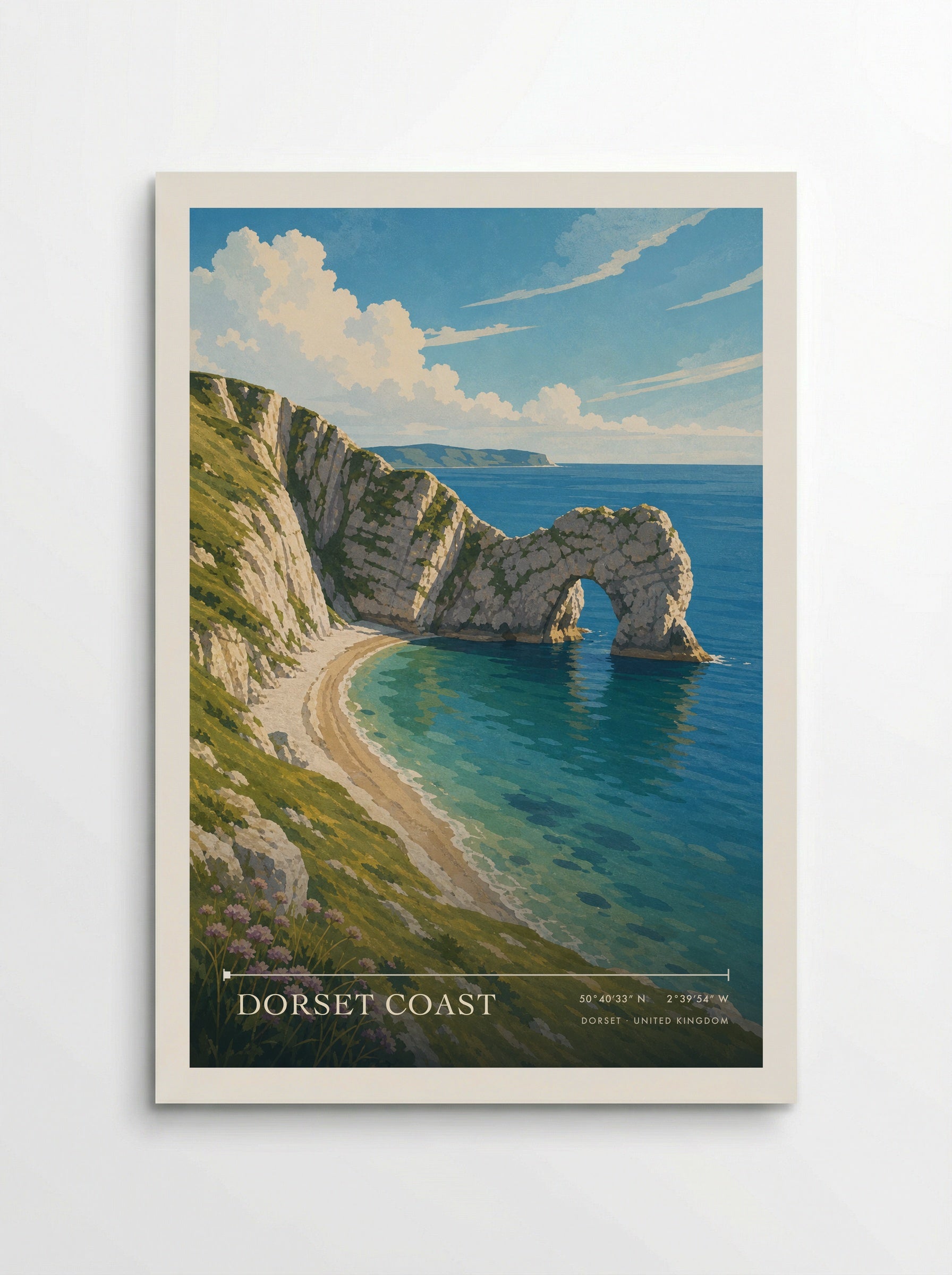 Dorset Coast United Kingdom Travel Poster - Poster