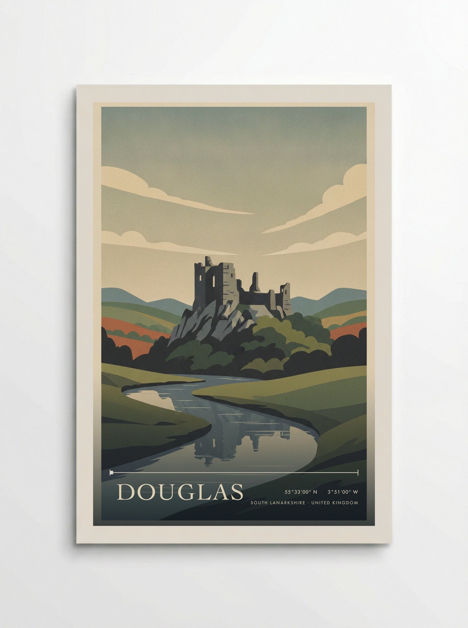 Douglas South Lanarkshire United Kingdom Travel Poster - Poster