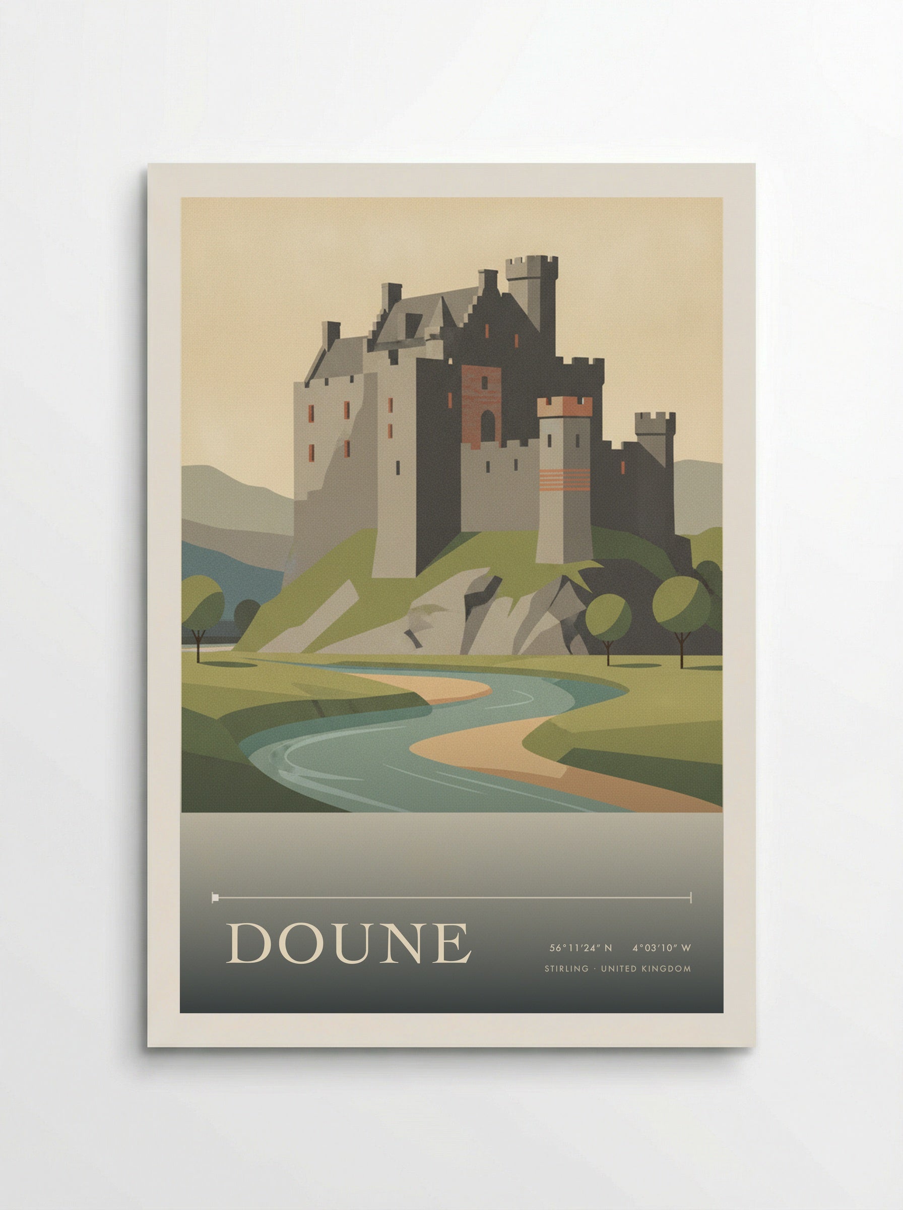 Doune Stirling United Kingdom Travel Poster - Poster