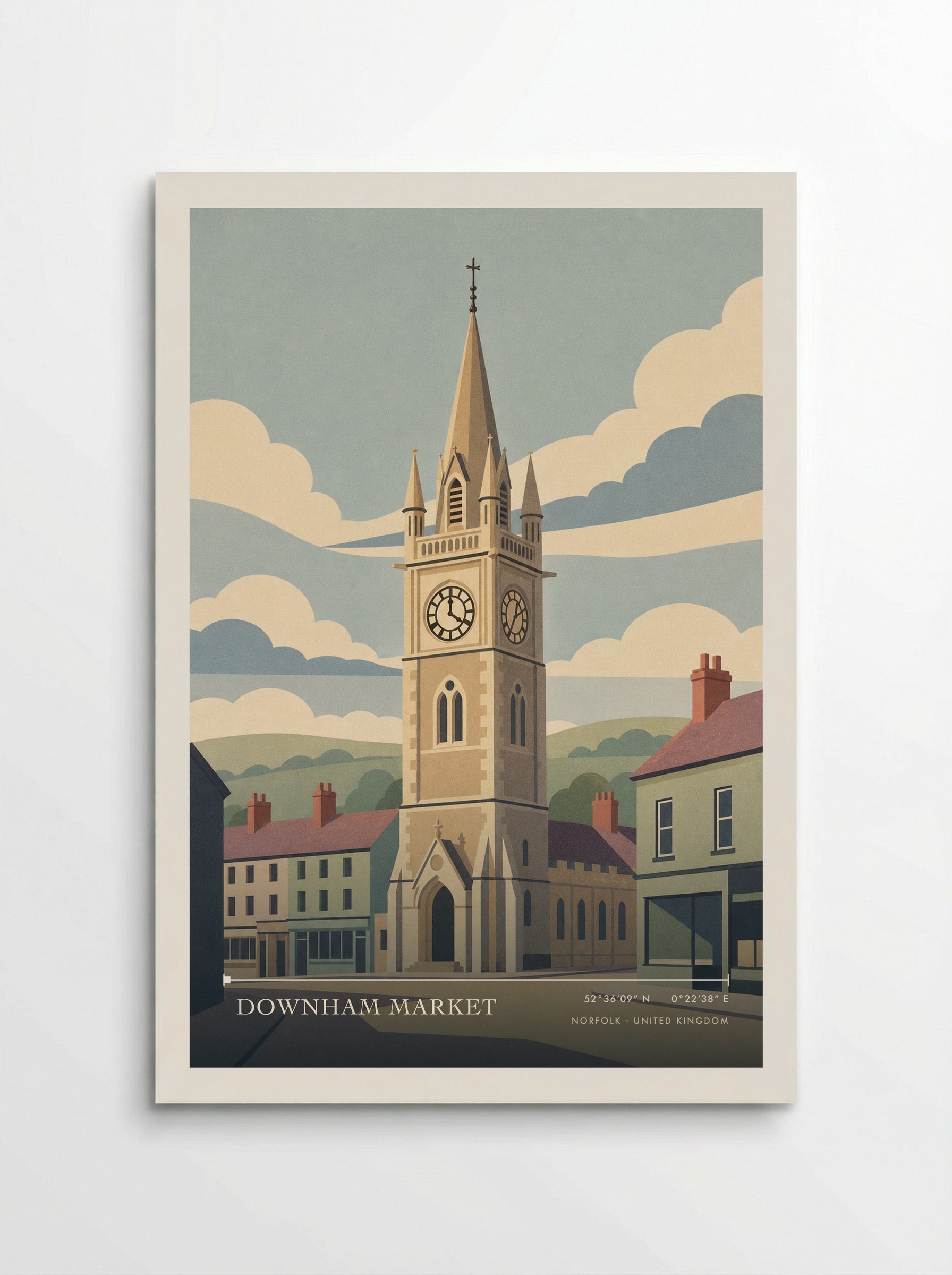 Downham Market Norfolk United Kingdom Travel Poster - Poster