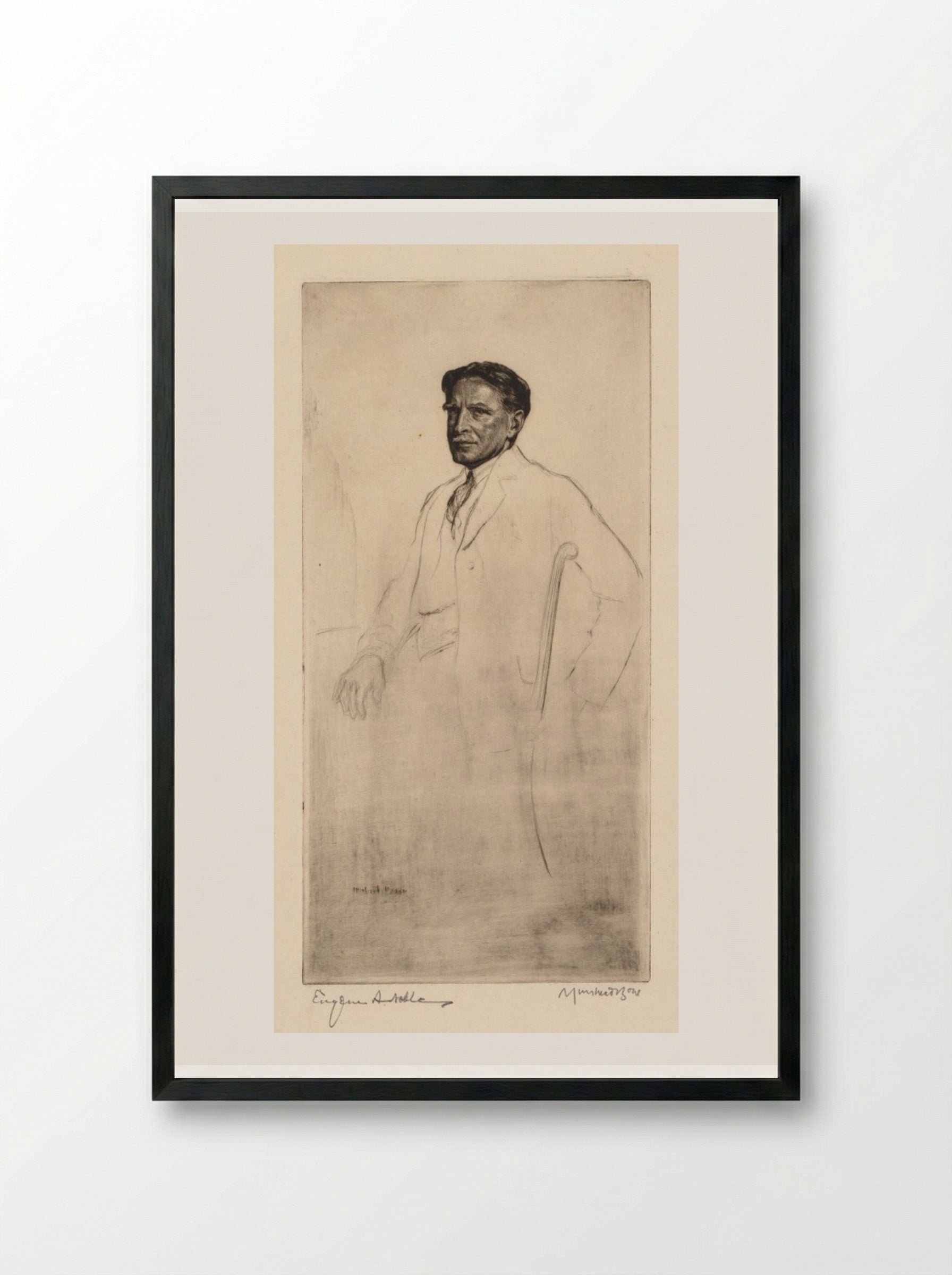 Dr. Eugene A. Noble - Muirhead Bone - Framed Print Black