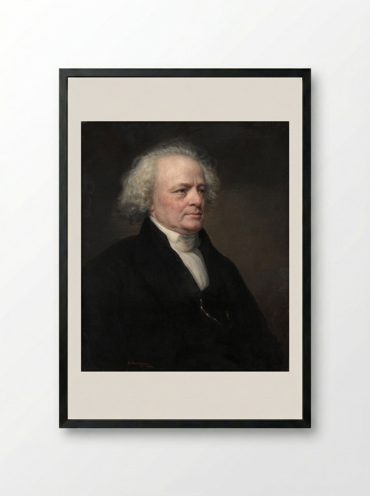 Dr. John W. Francis - Daniel Huntington - Framed Print Black