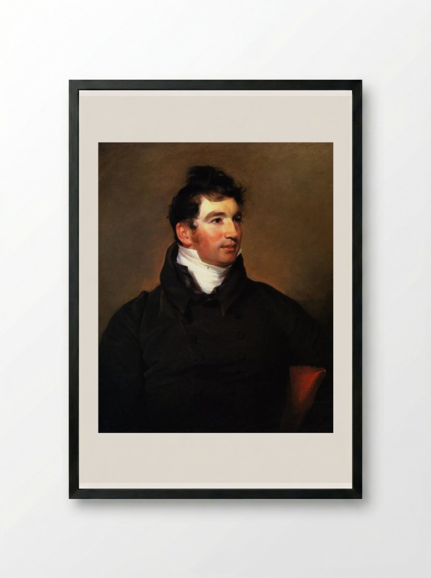 Dr. Edward Hudson - Thomas Sully - Framed Print Black