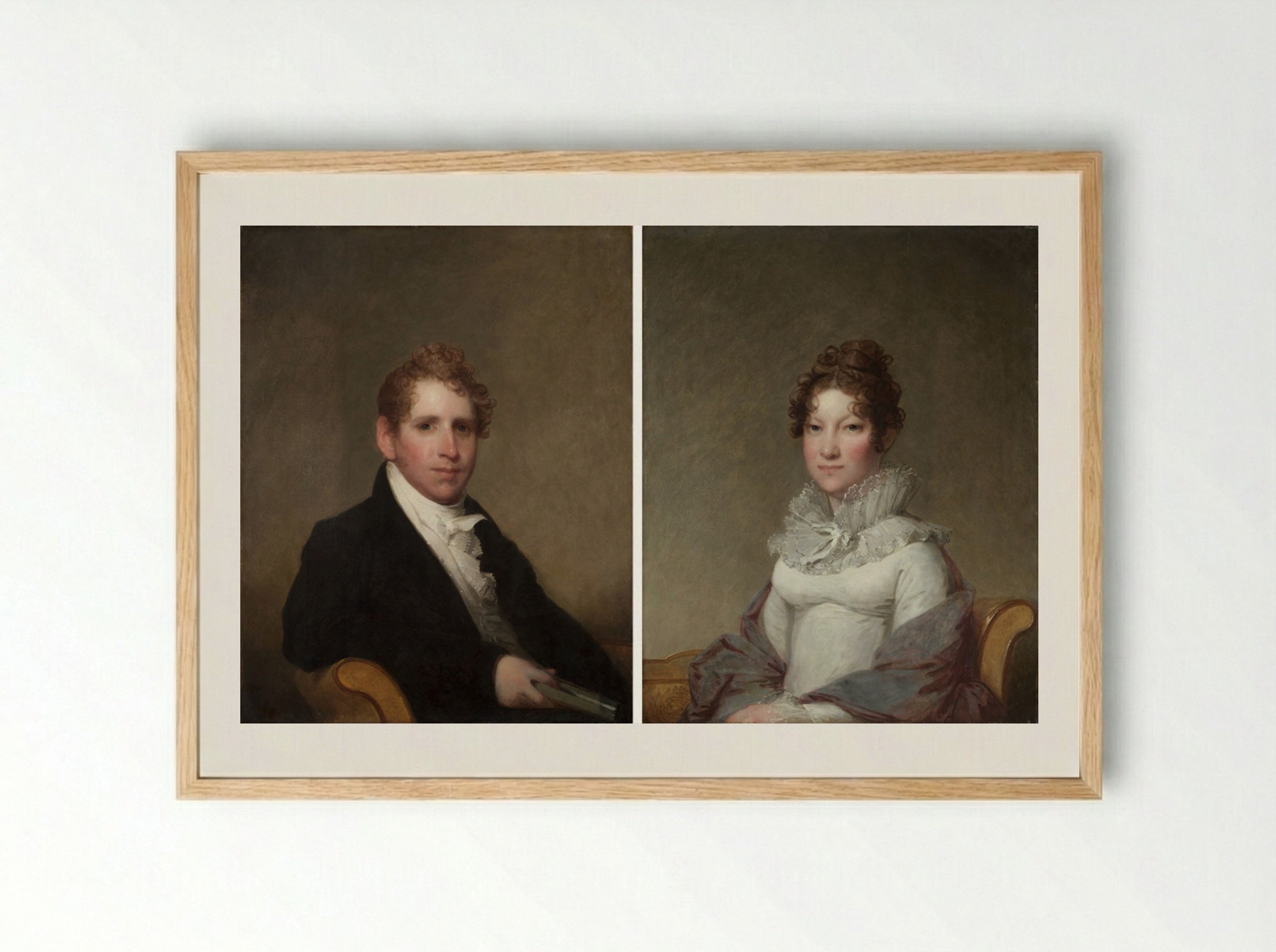 Dr. James Stuart and Mary Campbell Stuart - Gilbert Stuart - Framed Print Wood