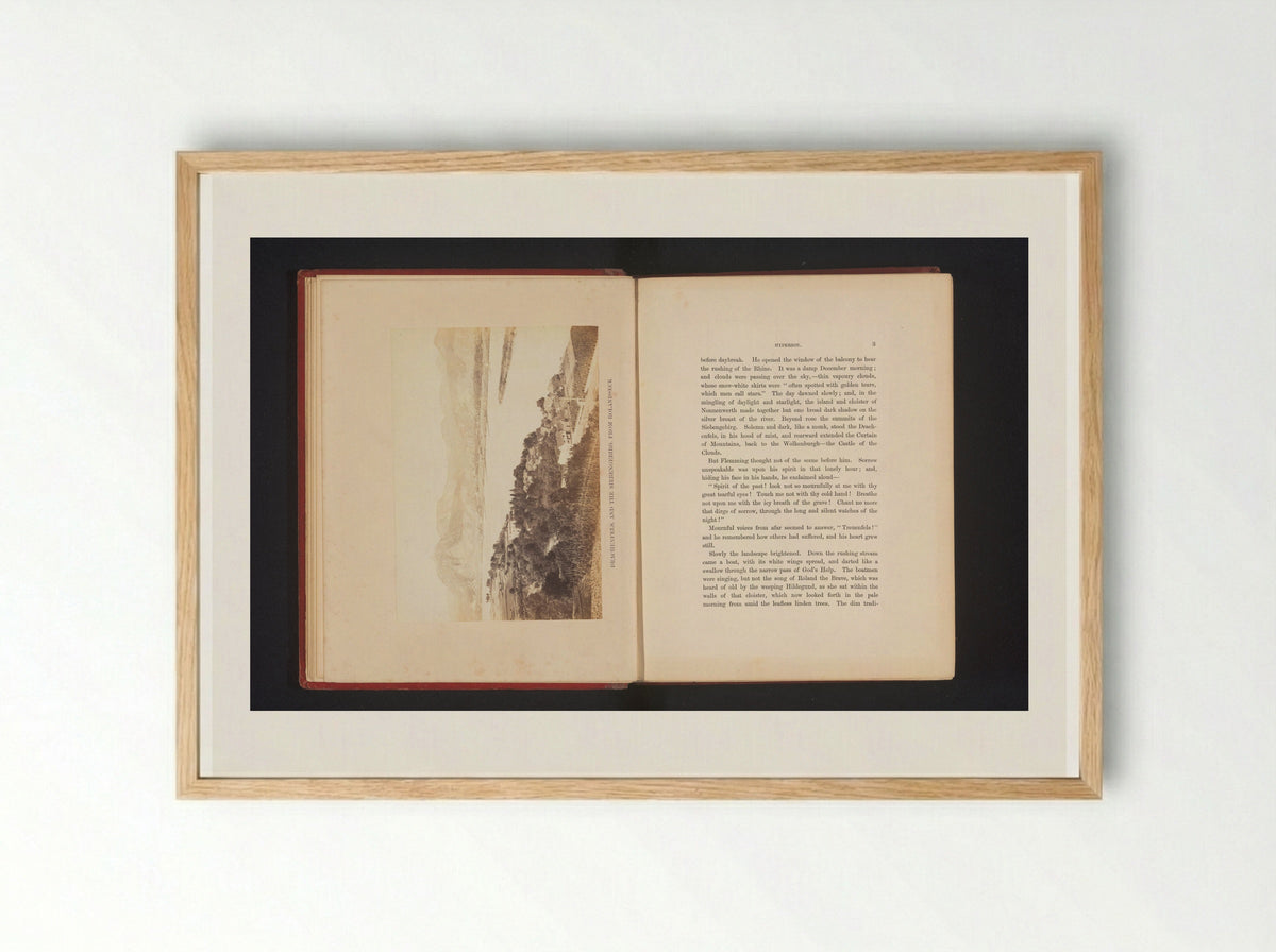 Drachenfels and the Siebengebirge, from Rolandseck - Francis Frith - Framed Print Wood