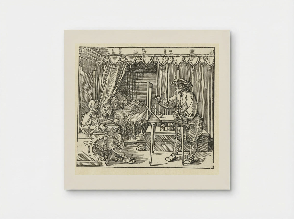Draftsman Drawing a Reclining Nude - Albrecht Dürer - Poster