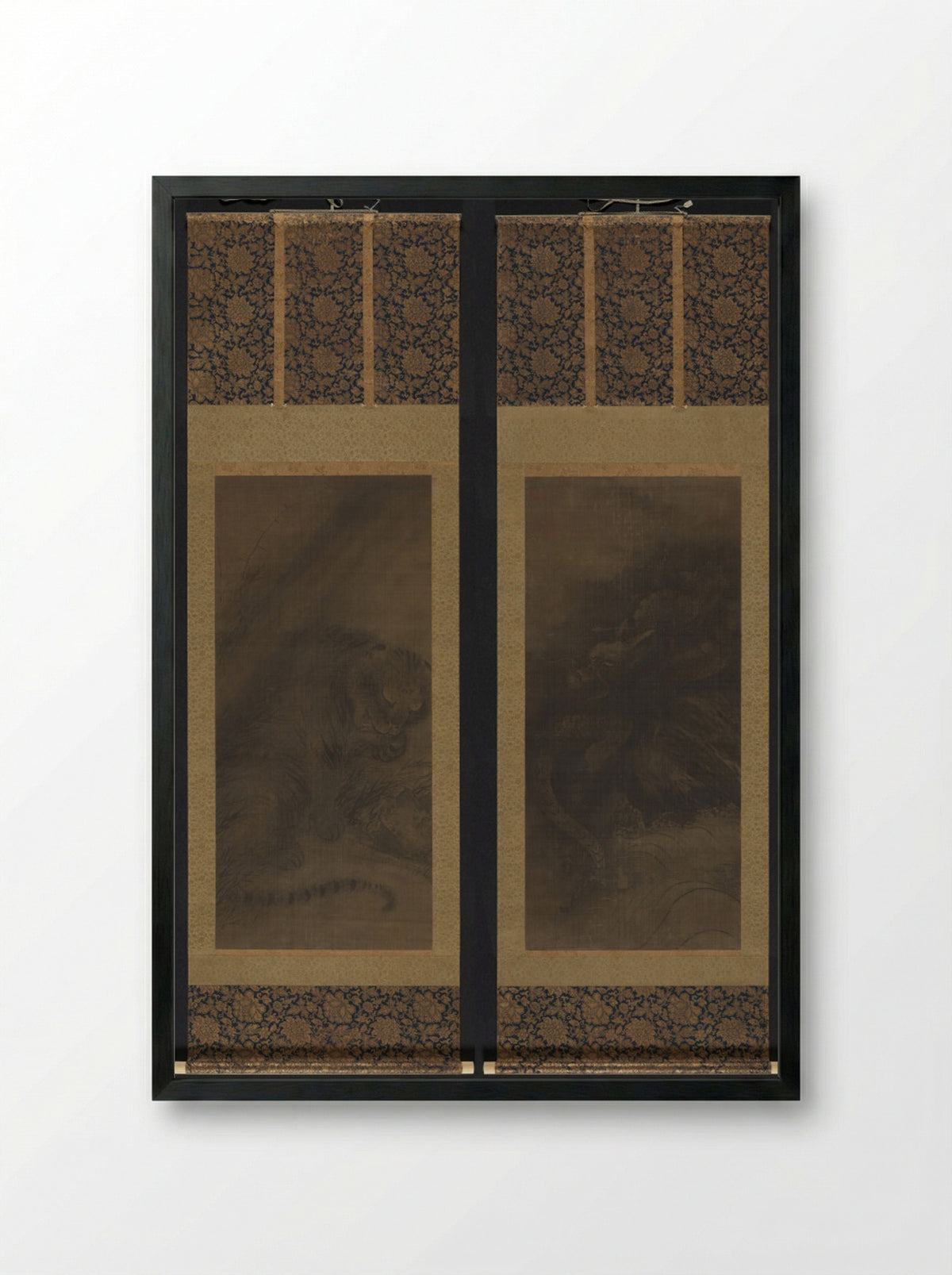 Dragon and Tiger - Fachang Muqi - Framed Print Black