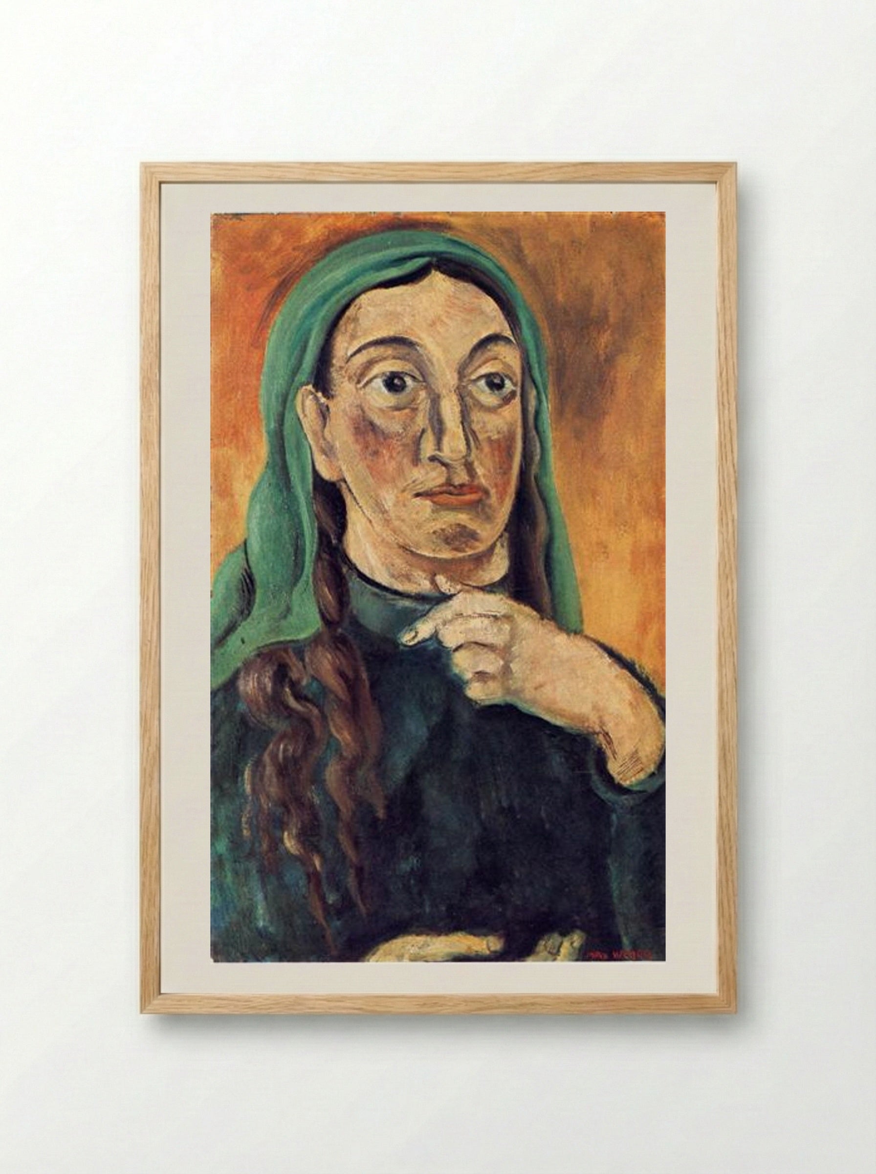 Draped Head - Max Weber - Framed Print Wood