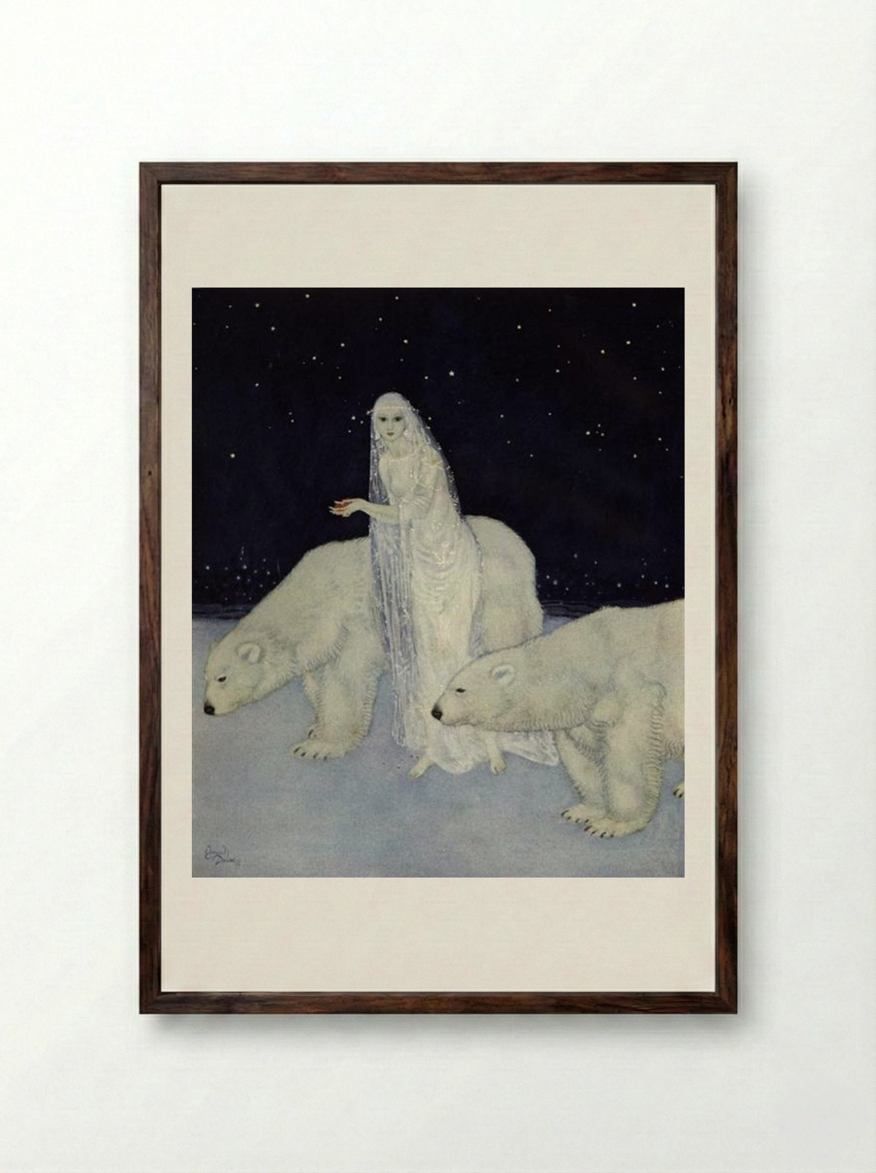 Dreamer of Dreams - Edmund Dulac - Framed Print Dark Wood