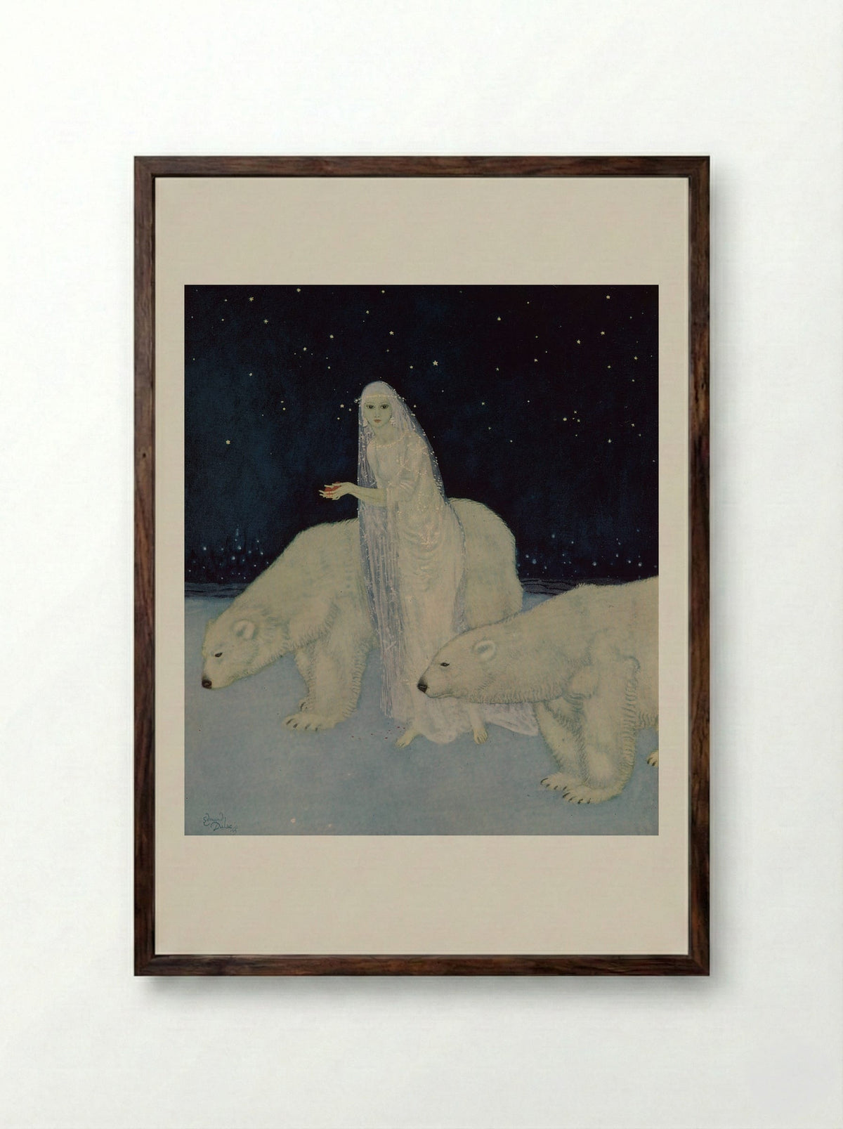 Dreamer of Dreams - Edmund Dulac - Framed Print Dark Wood