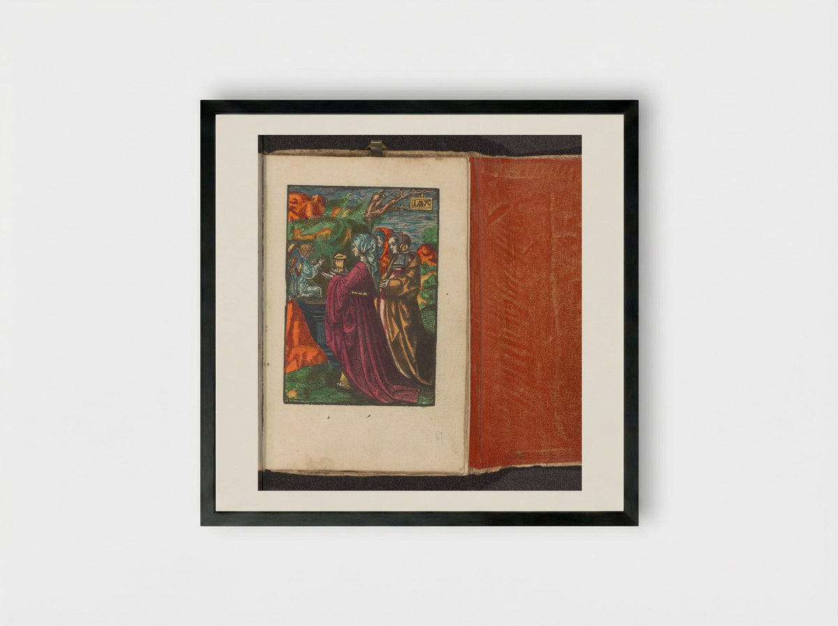 Drie Maria's bij het graf - Doen Pietersz. - Framed Print Black
