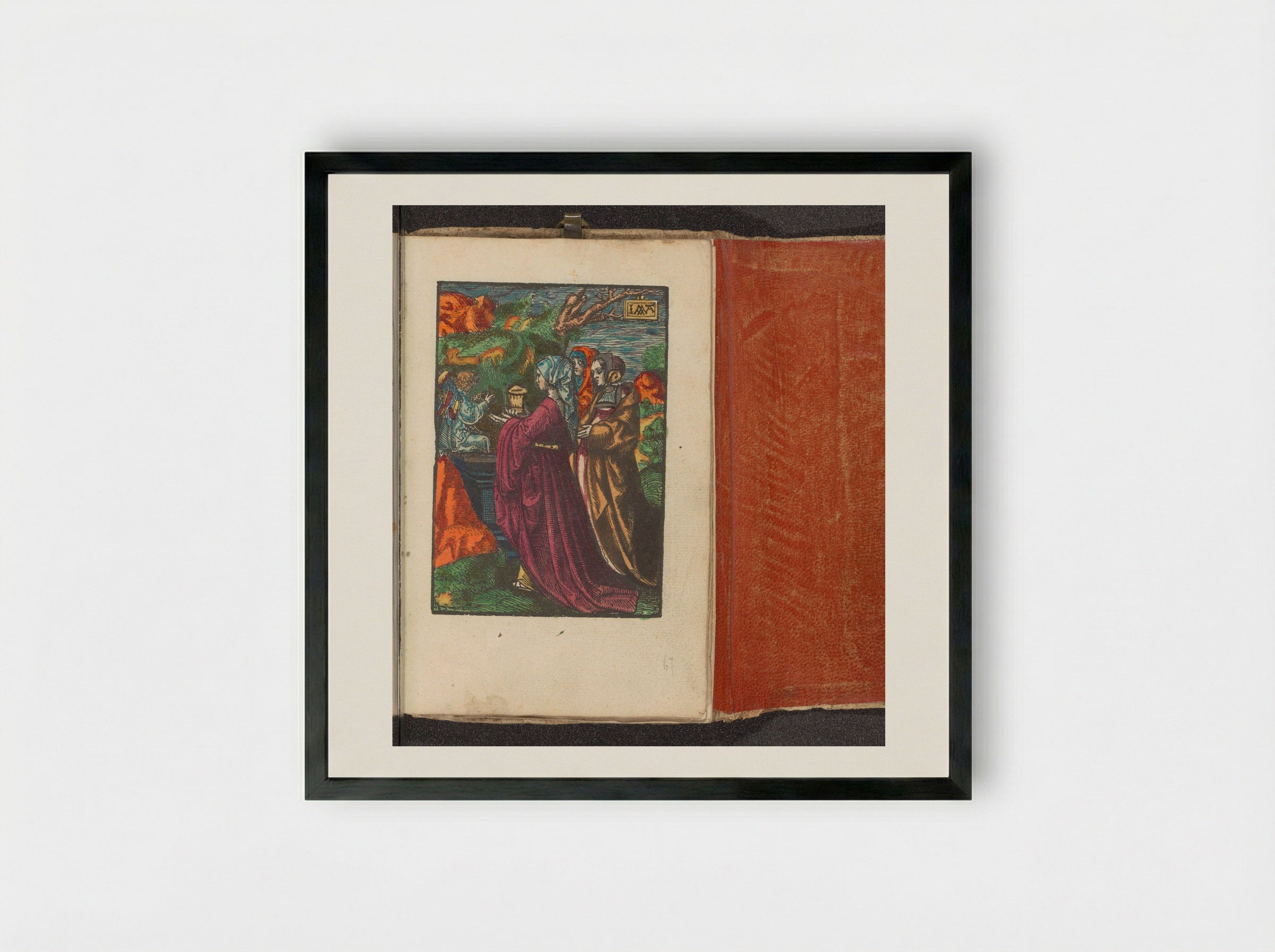 Drie Maria's bij het graf - Doen Pietersz. - Framed Print Black