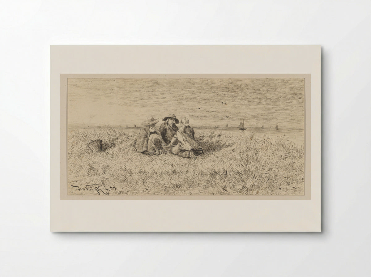 Drie Scheveningsche vrouwen in de duinen - Jan Vrolijk - Poster