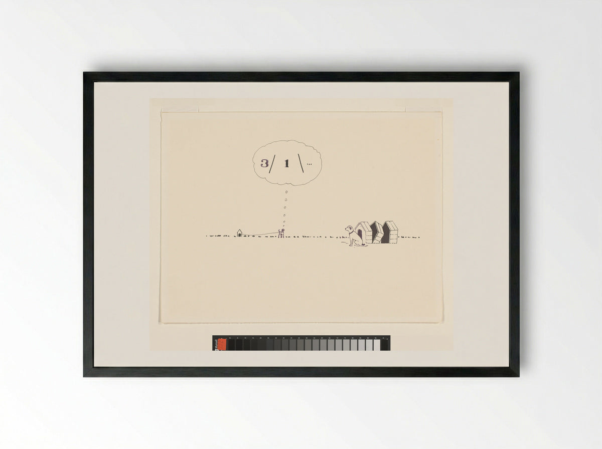 Drie delen door één - Michiel Hertroys - Framed Print Black