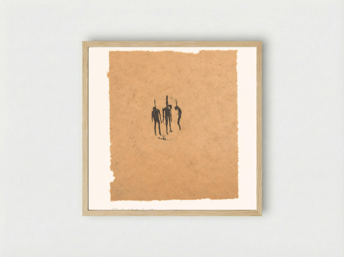 Drie gehangenen - Wendelien Schönfeld - Framed Print Wood
