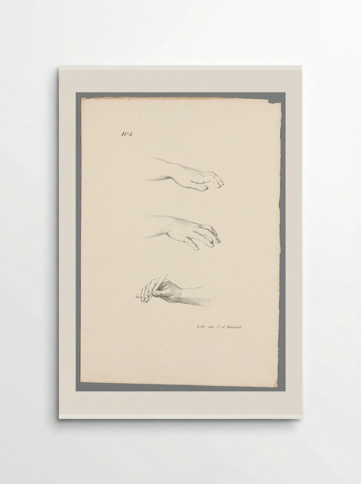 Drie handen (Three Hands) - Jean Augustin Daiwaille - Poster