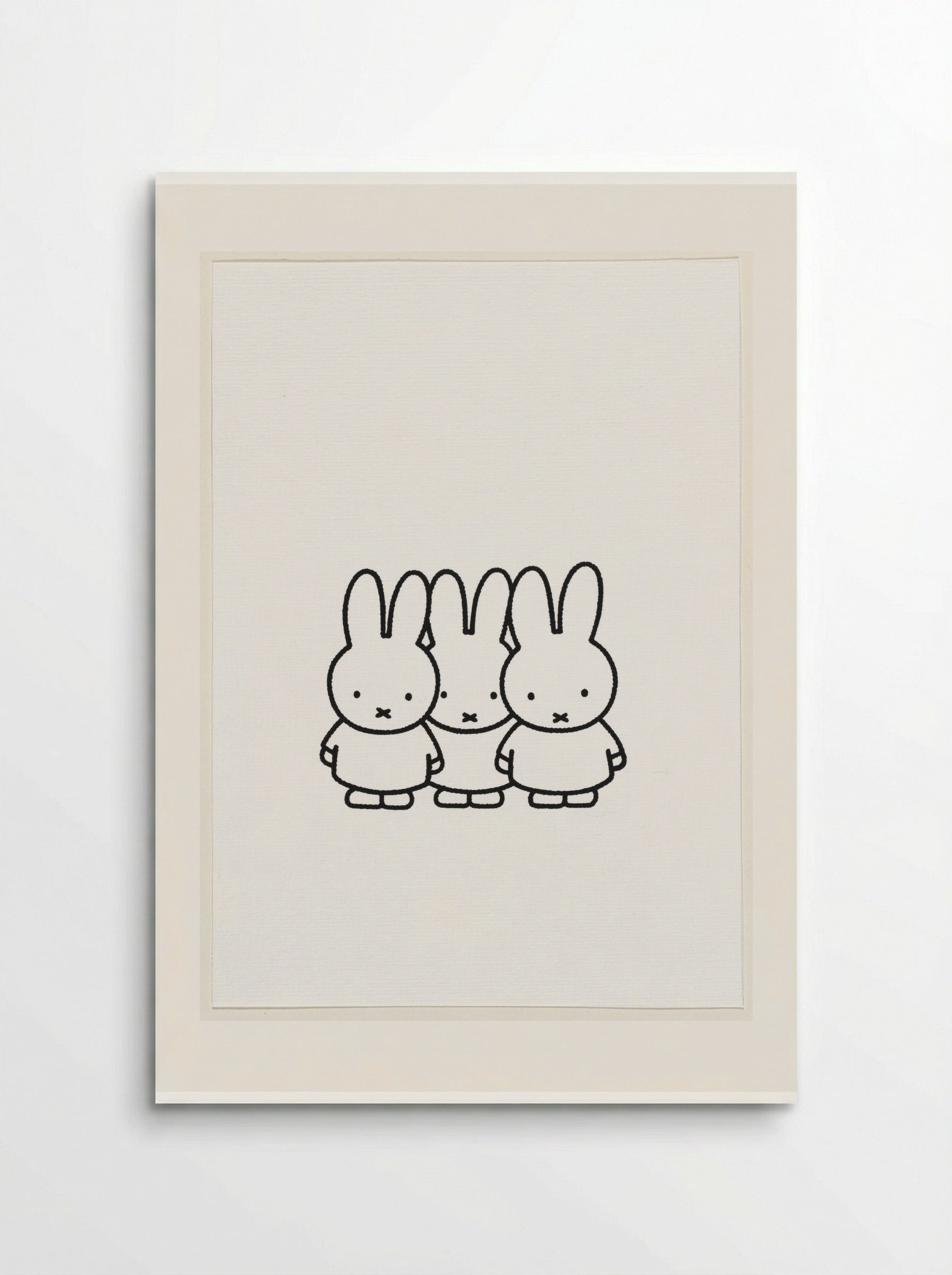 Drie konijnen naast elkaar - Dick Bruna - Poster