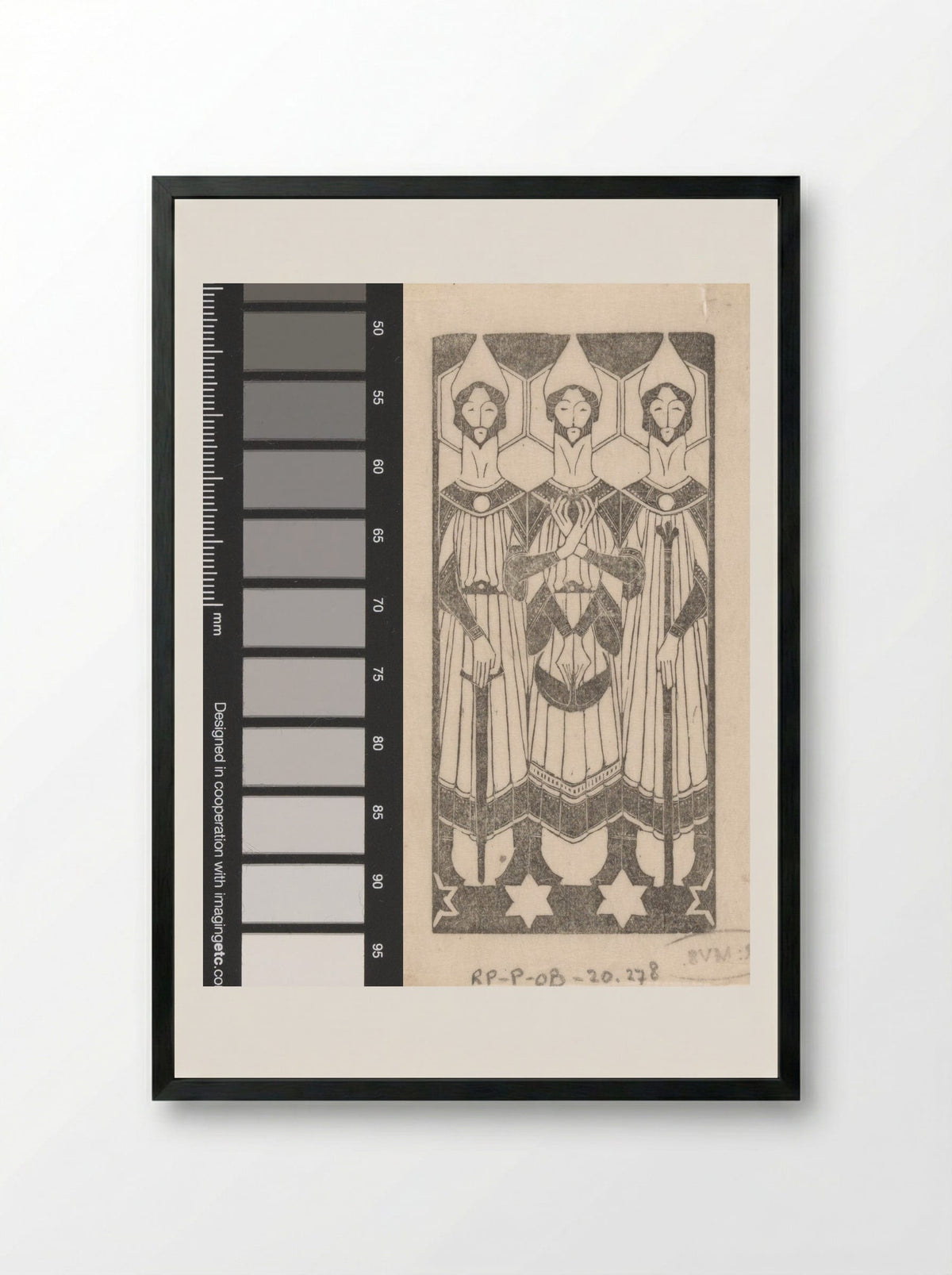 Drie mannen (Three Men) - Mathieu Lauweriks - Framed Print Black