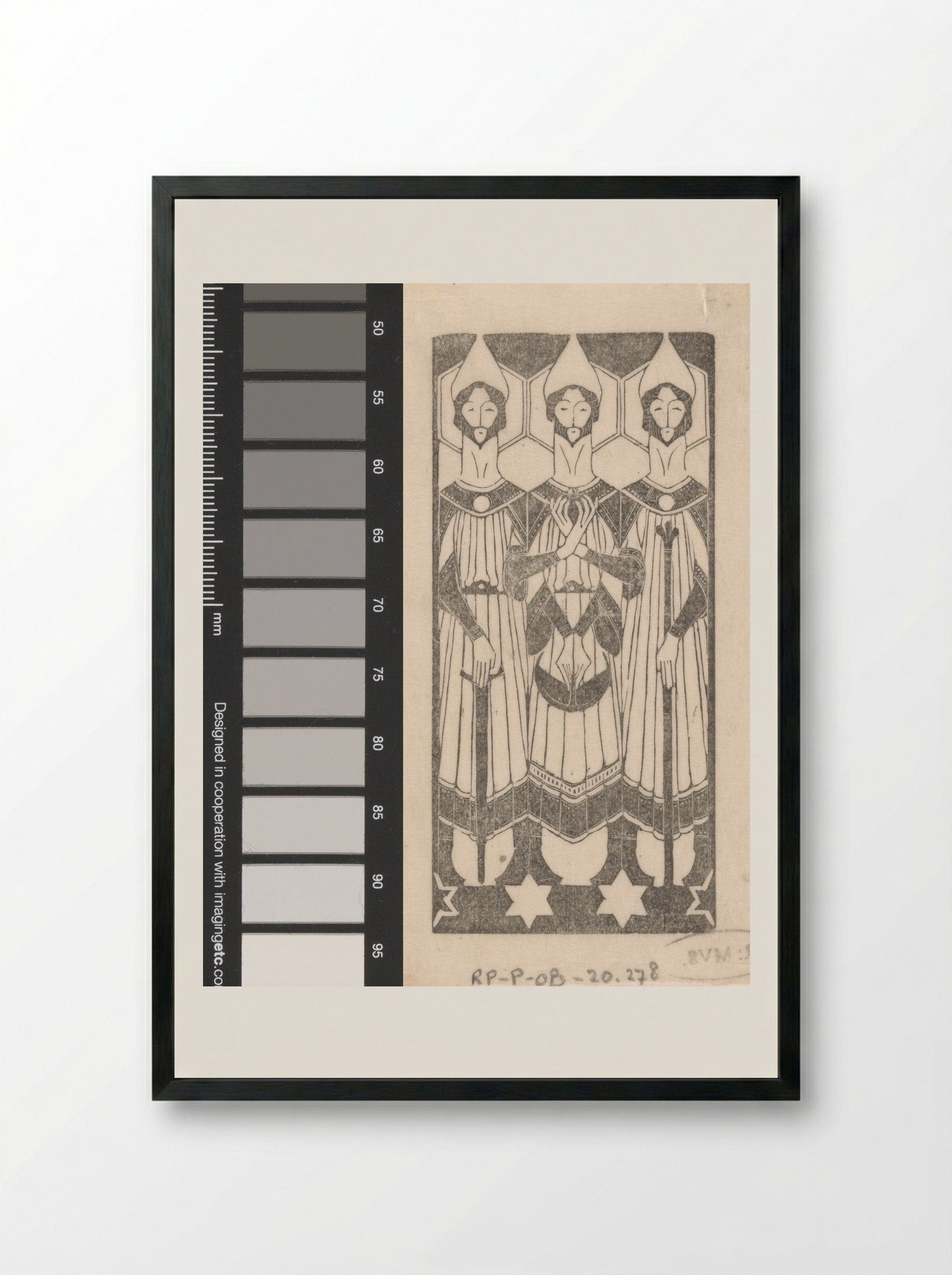 Drie mannen (Three Men) - Mathieu Lauweriks - Framed Print Black