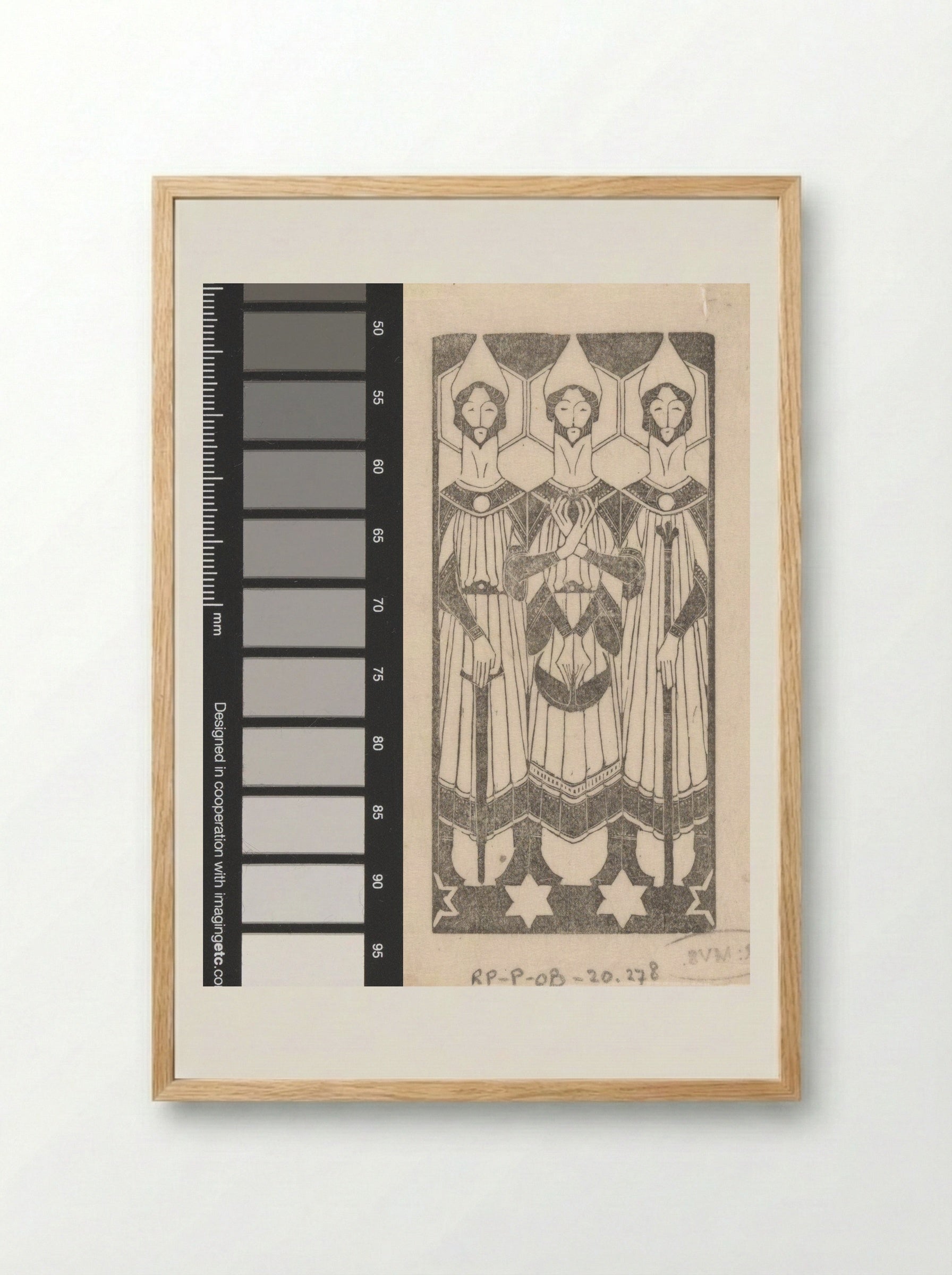 Drie mannen (Three Men) - Mathieu Lauweriks - Framed Print Wood