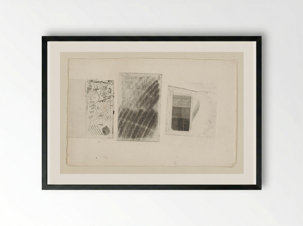 Drie proeven (Three Proofs) - Cornelis Ploos van Amstel - Framed Print Black
