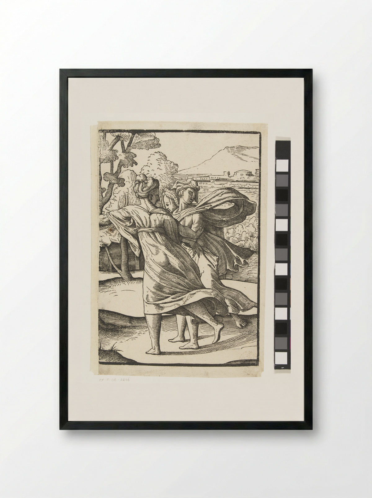 Drie rennende vrouwen (Three Running Women) - Jan Ewoutsz. - Framed Print Black