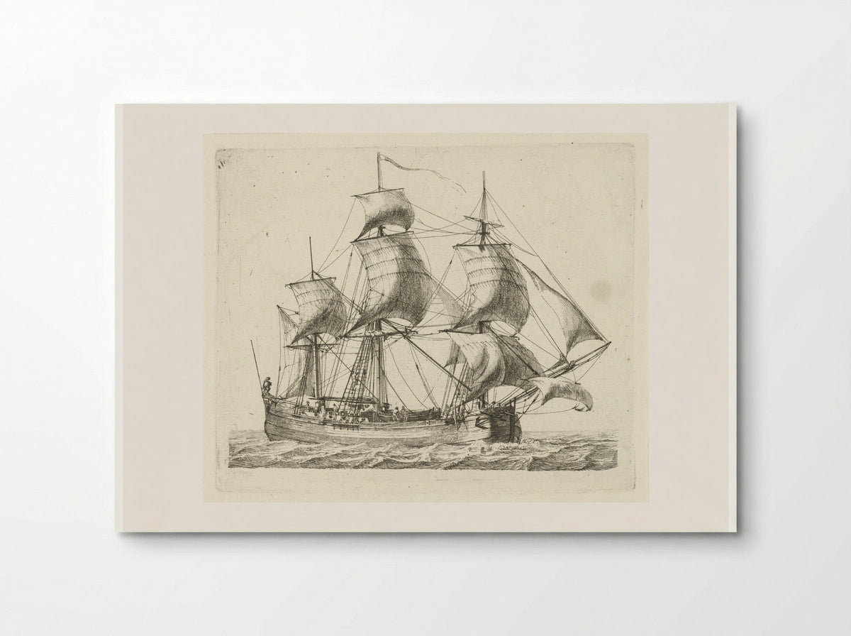 Driemaster met de wind in de zeilen - Gerrit Groenewegen - Poster