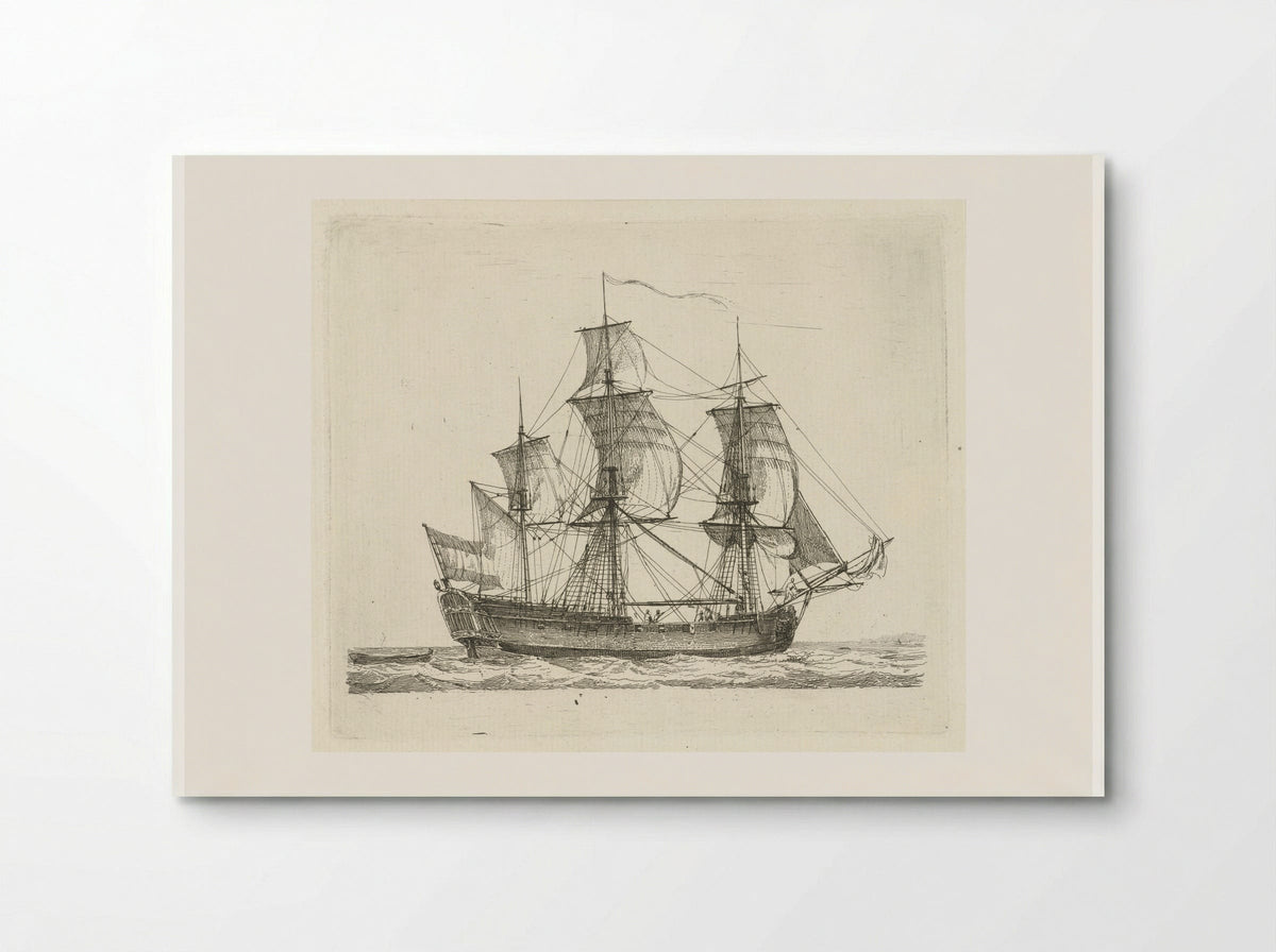 Driemaster met vlag - Gerrit Groenewegen - Poster